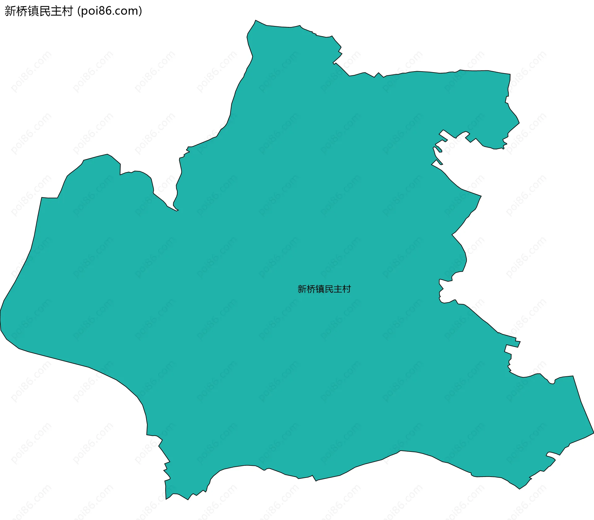 新桥镇民主村边界地图