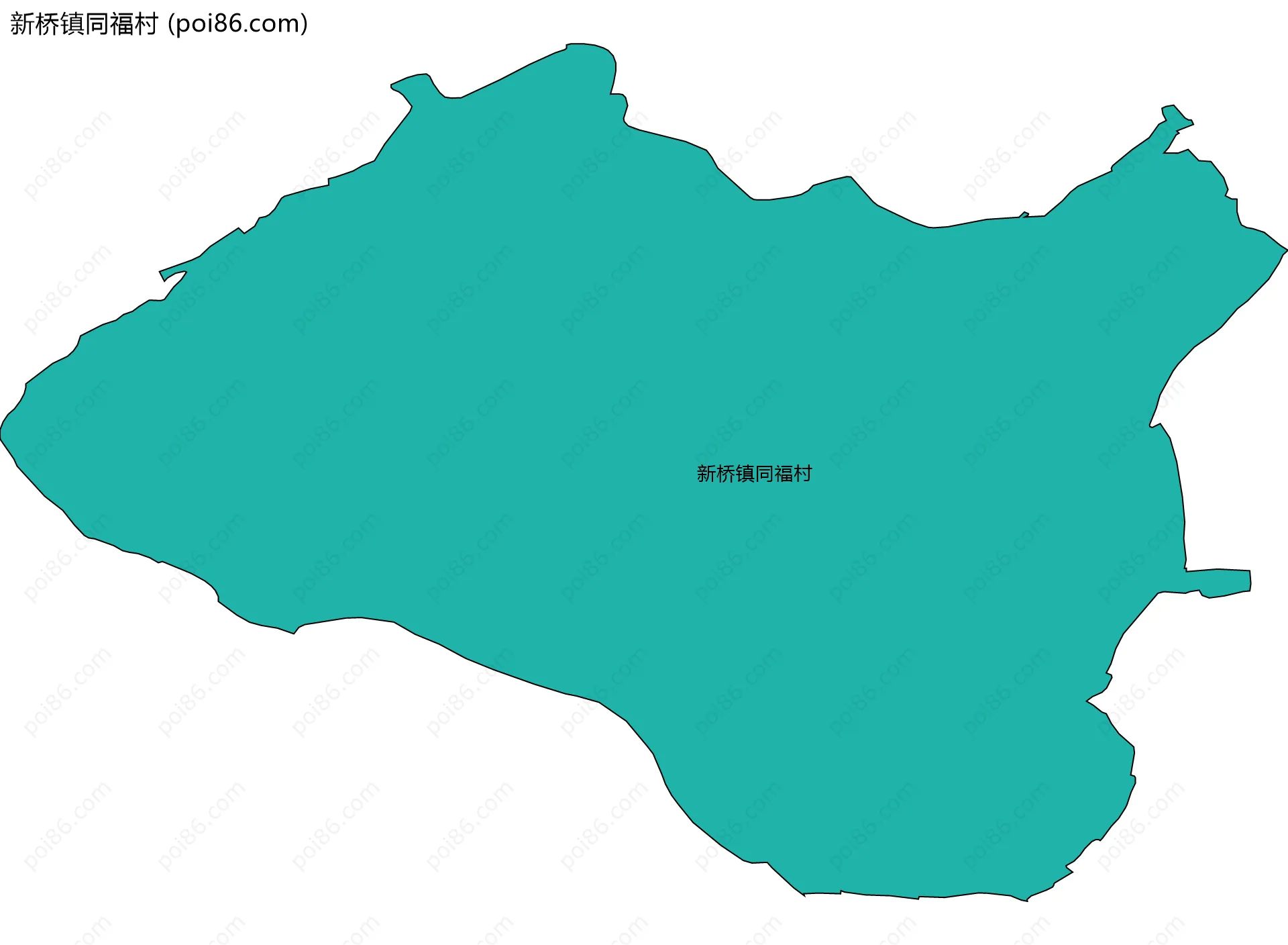 新桥镇同福村边界地图