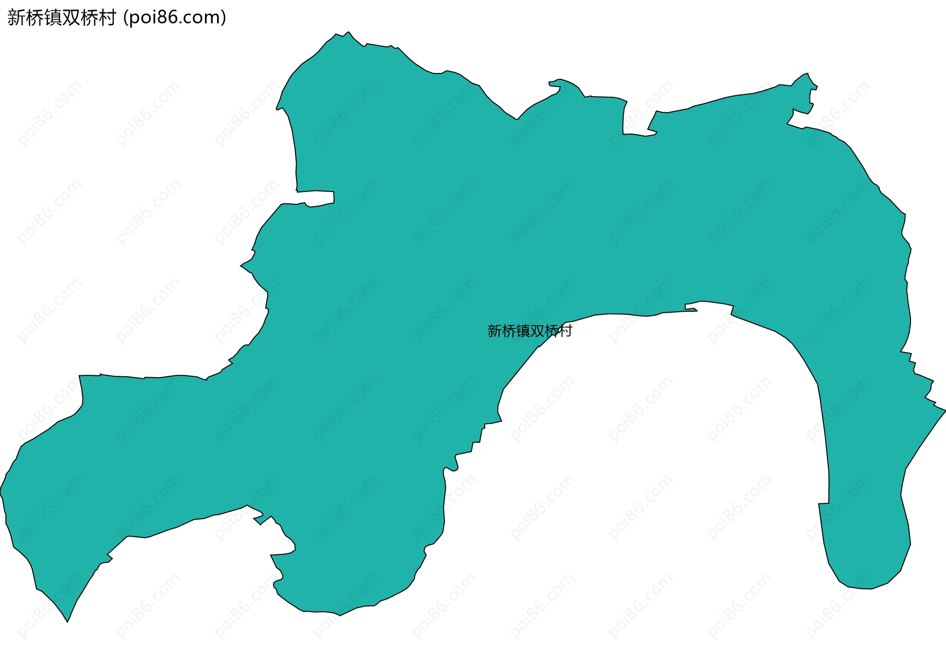 新桥镇双桥村边界地图
