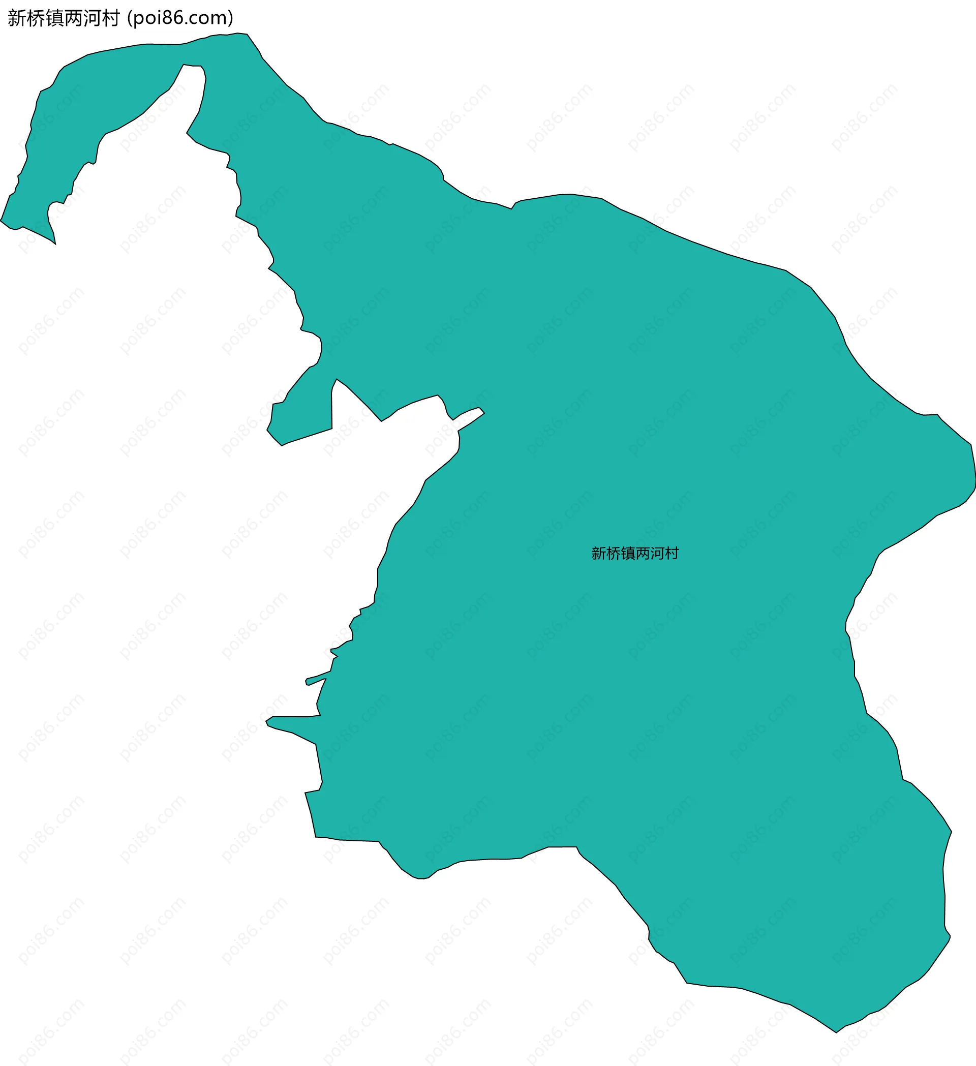 新桥镇两河村边界地图