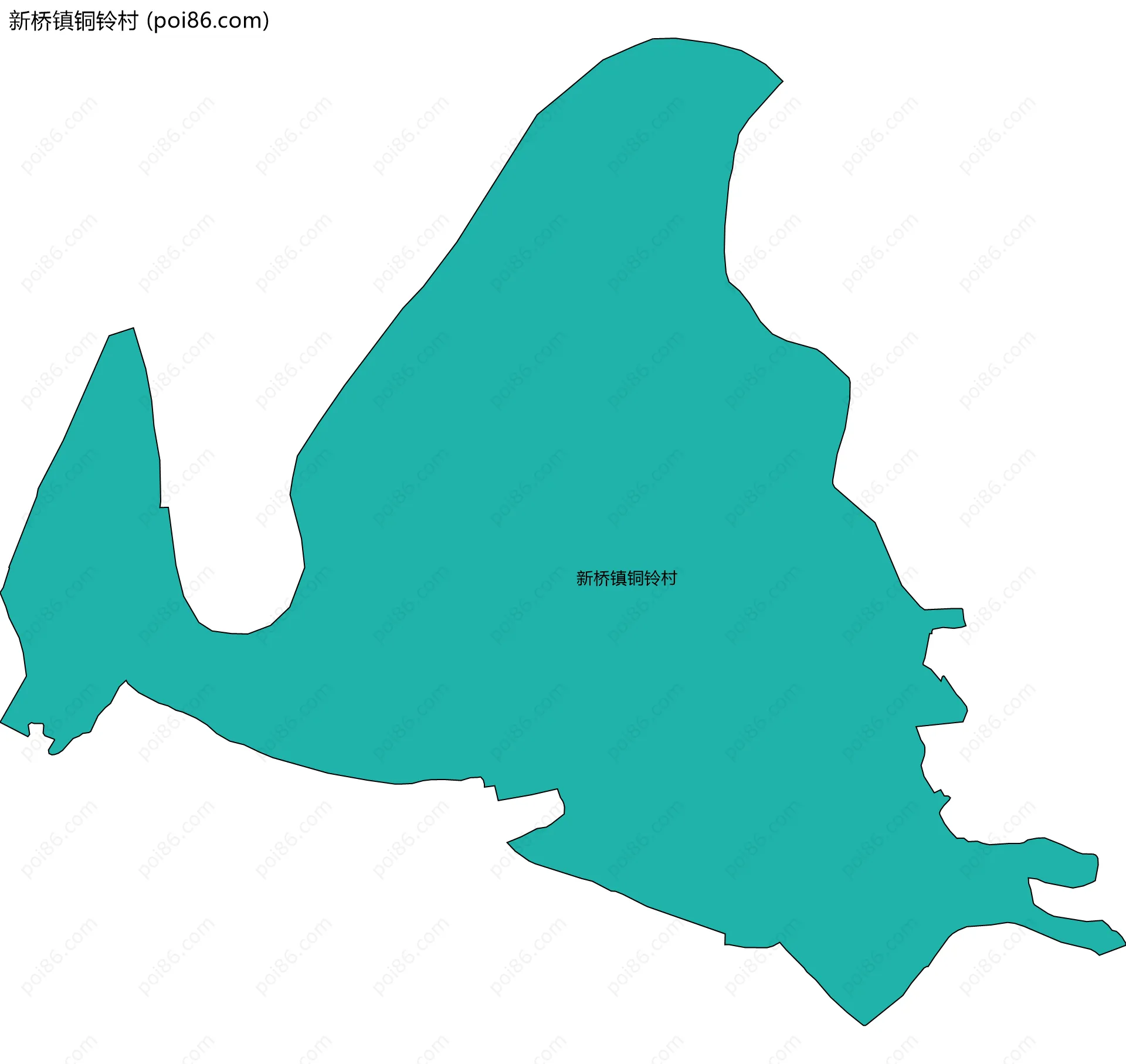 新桥镇铜铃村边界地图