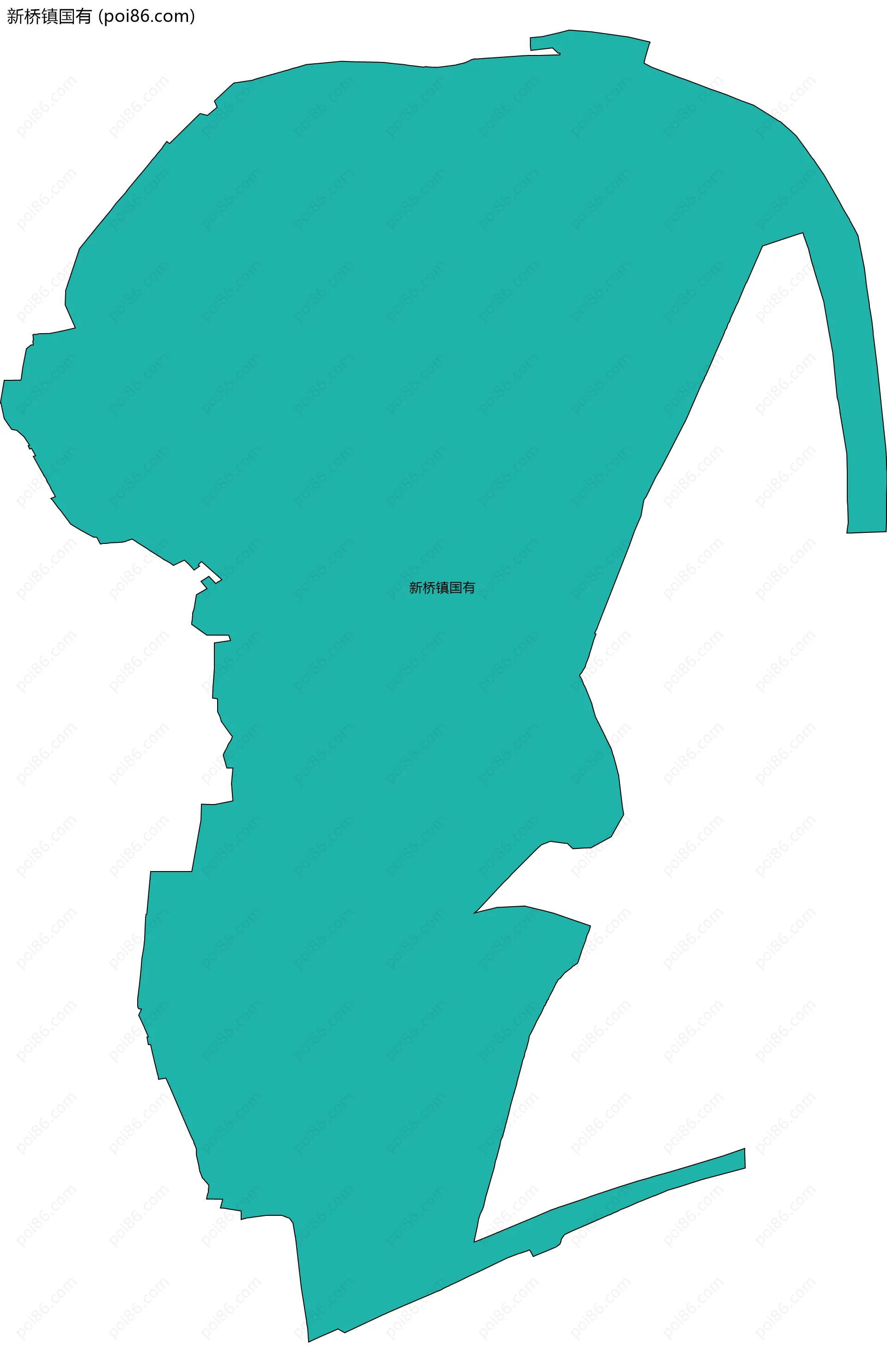 新桥镇国有边界地图