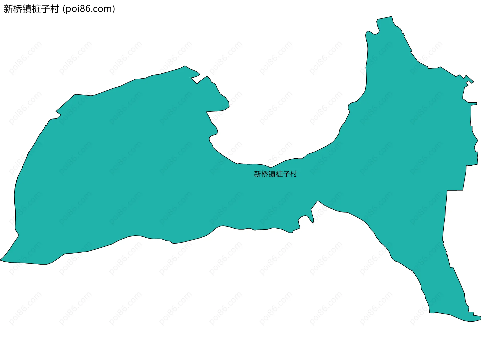 新桥镇桩子村边界地图