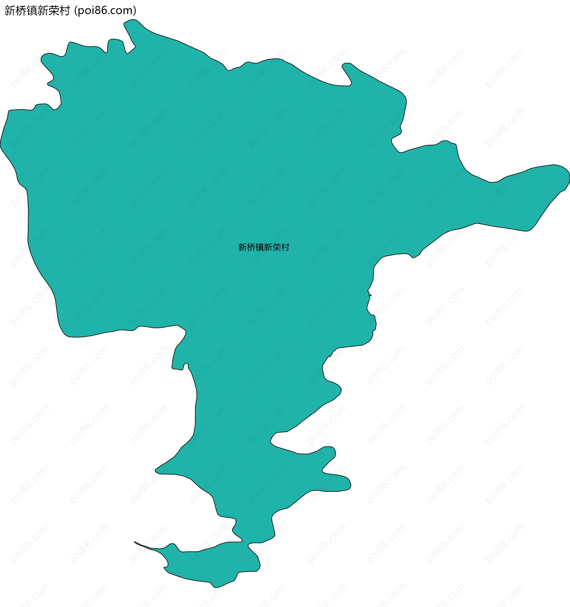 新桥镇新荣村边界地图