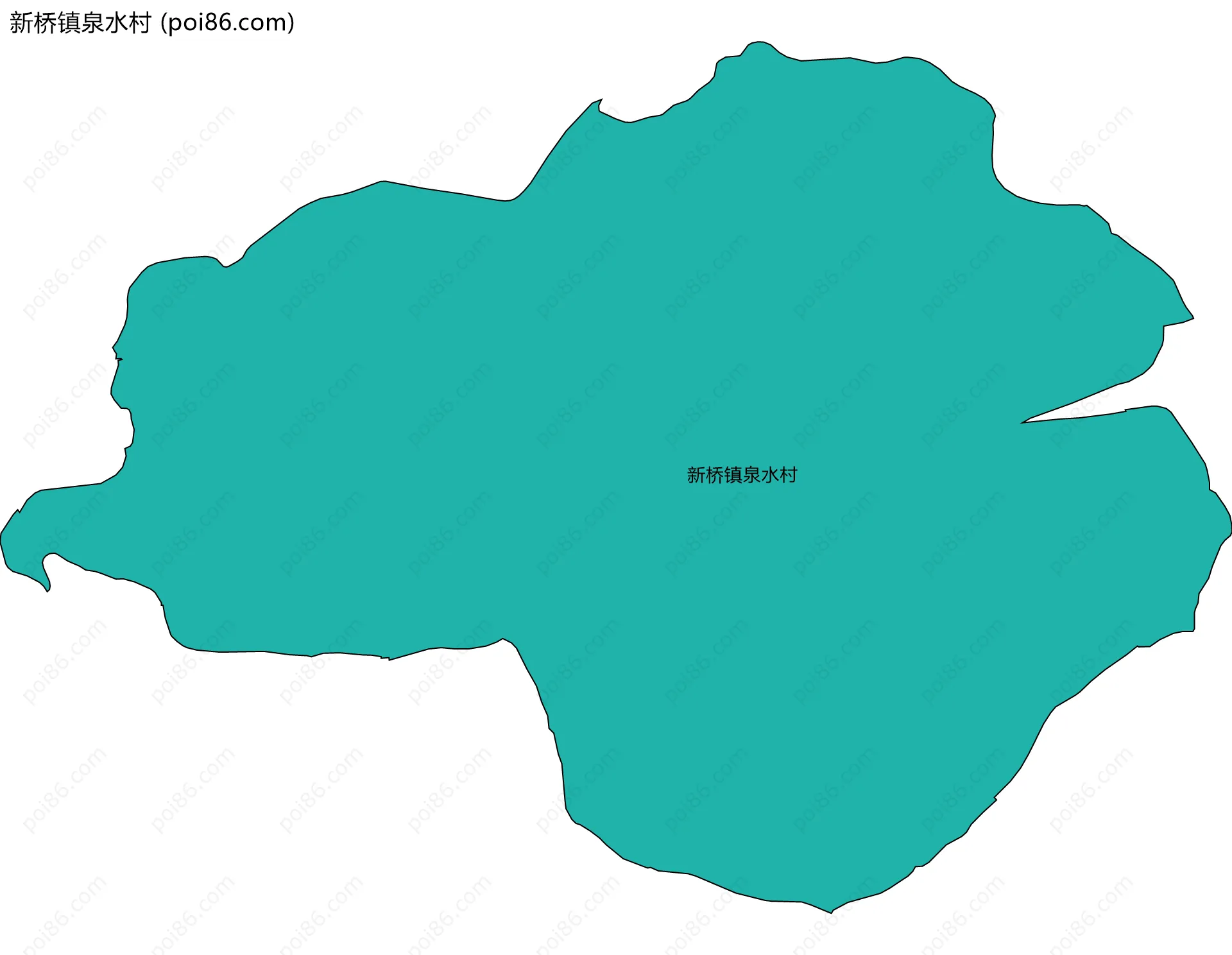 新桥镇泉水村边界地图