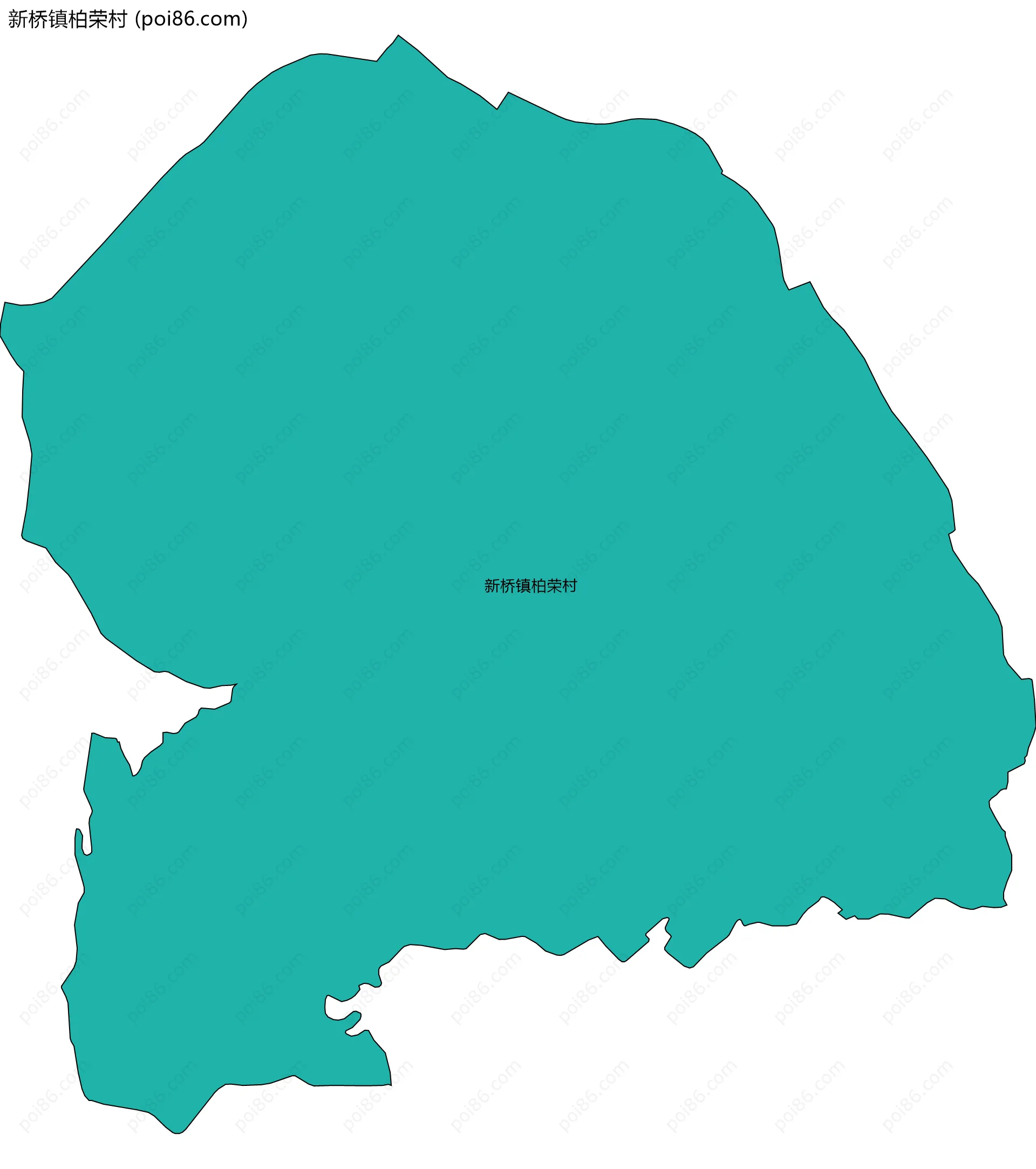 新桥镇柏荣村边界地图