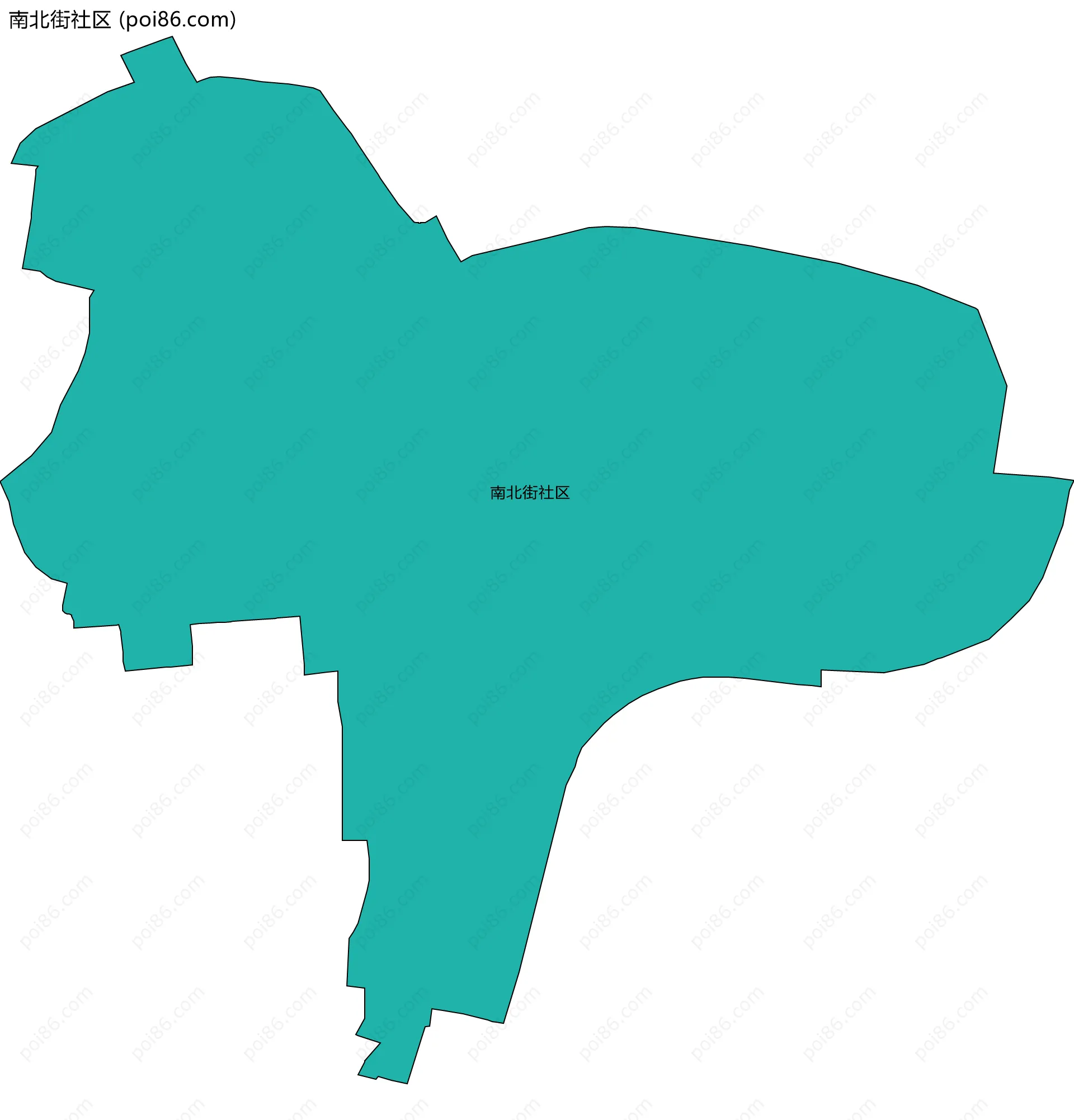 南北街社区边界地图