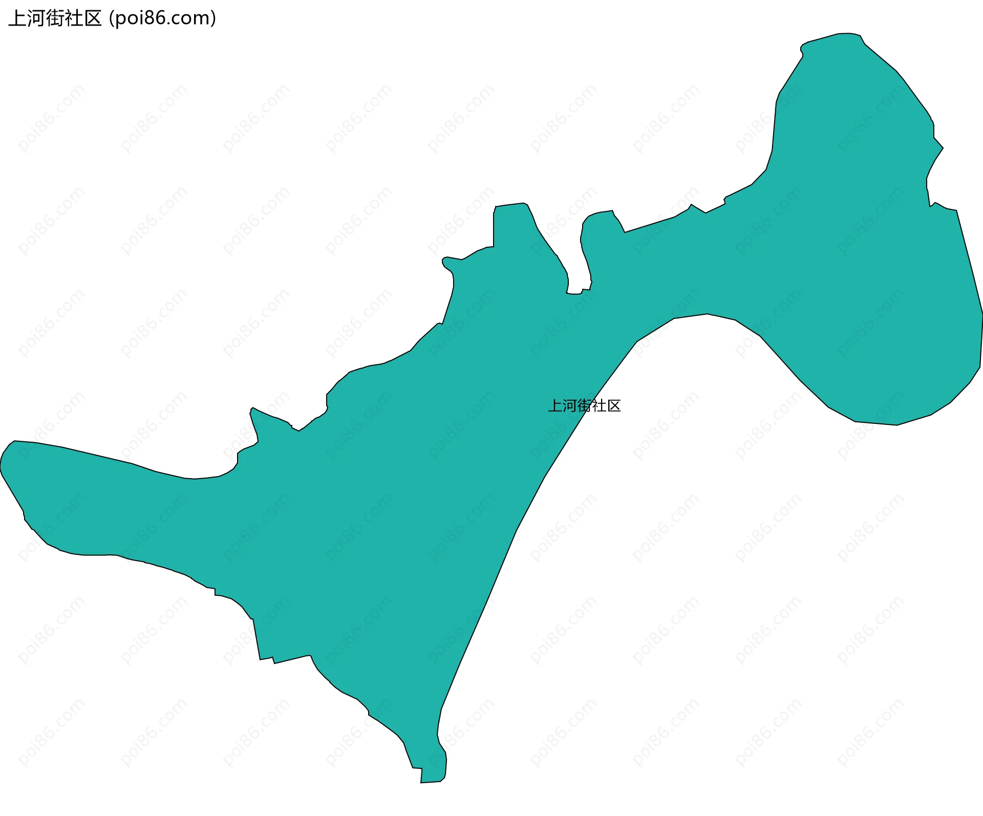 上河街社区边界地图