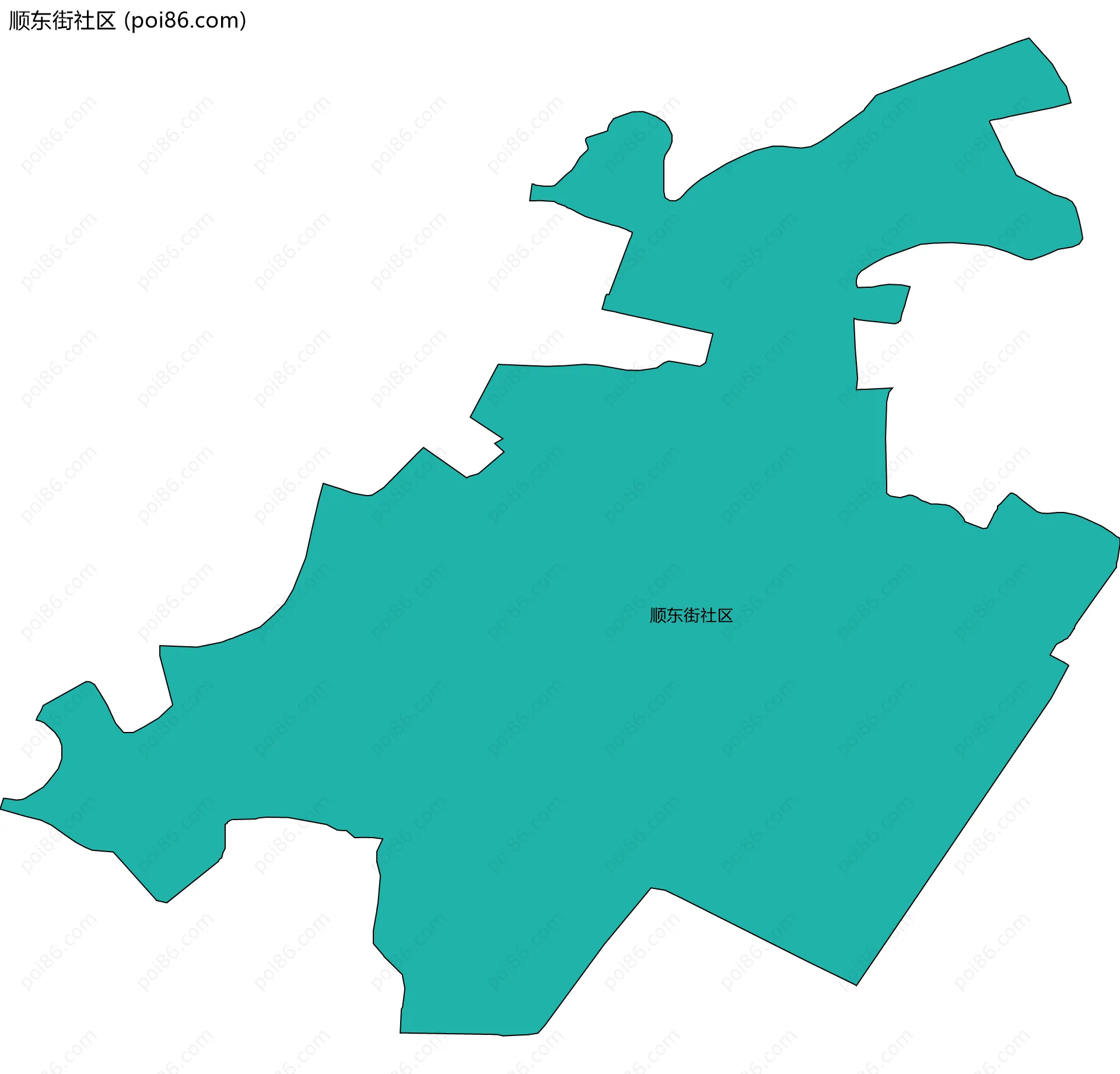 顺东街社区边界地图
