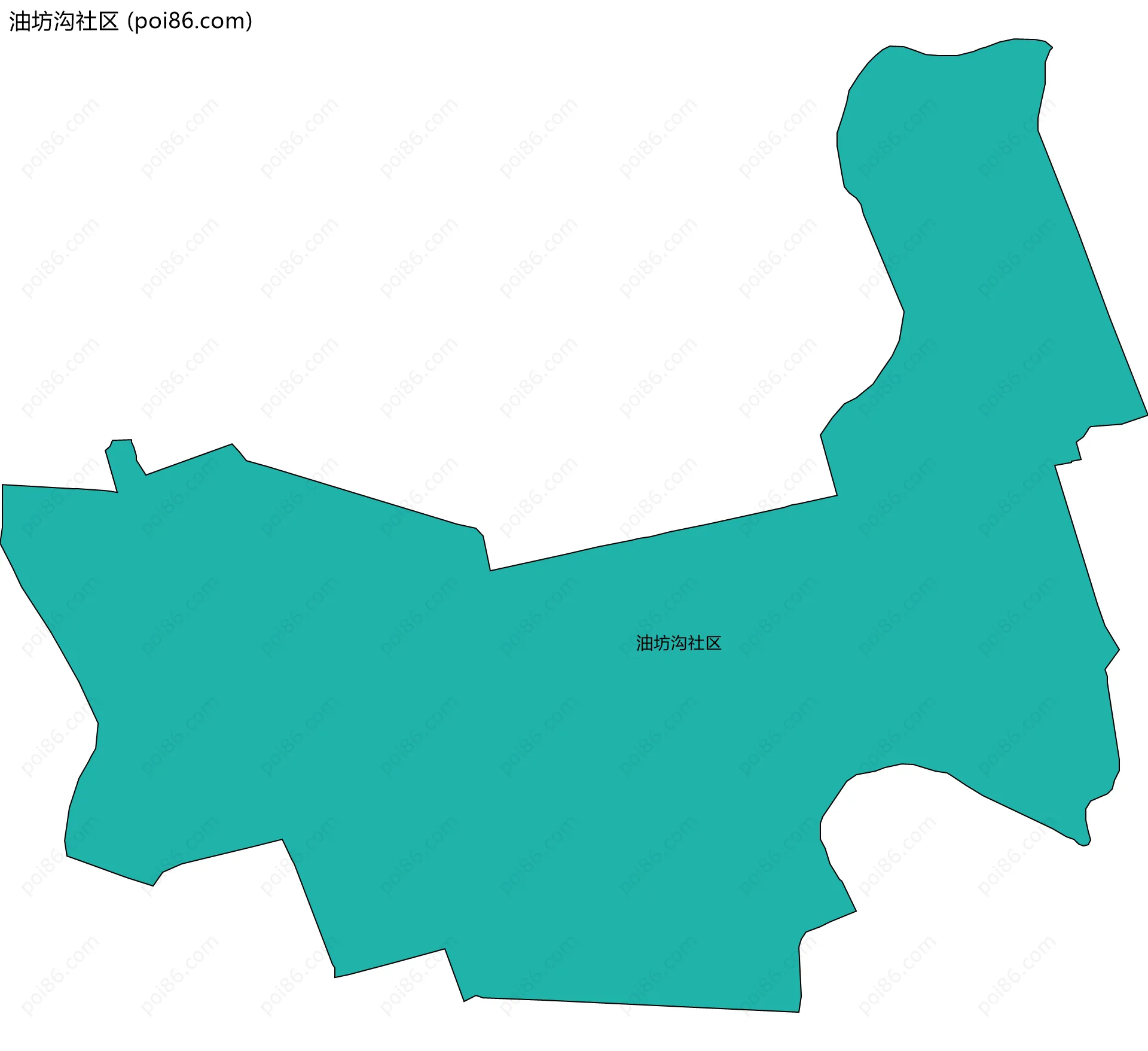 油坊沟社区边界地图
