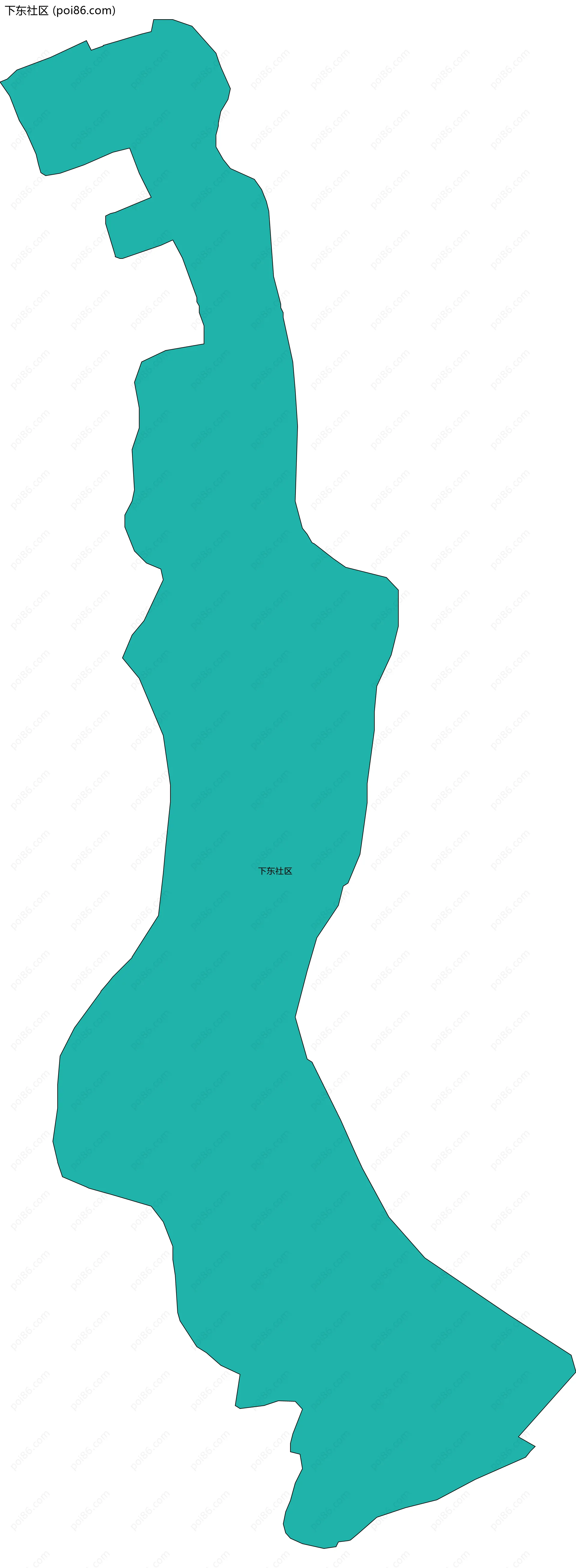 下东社区边界地图