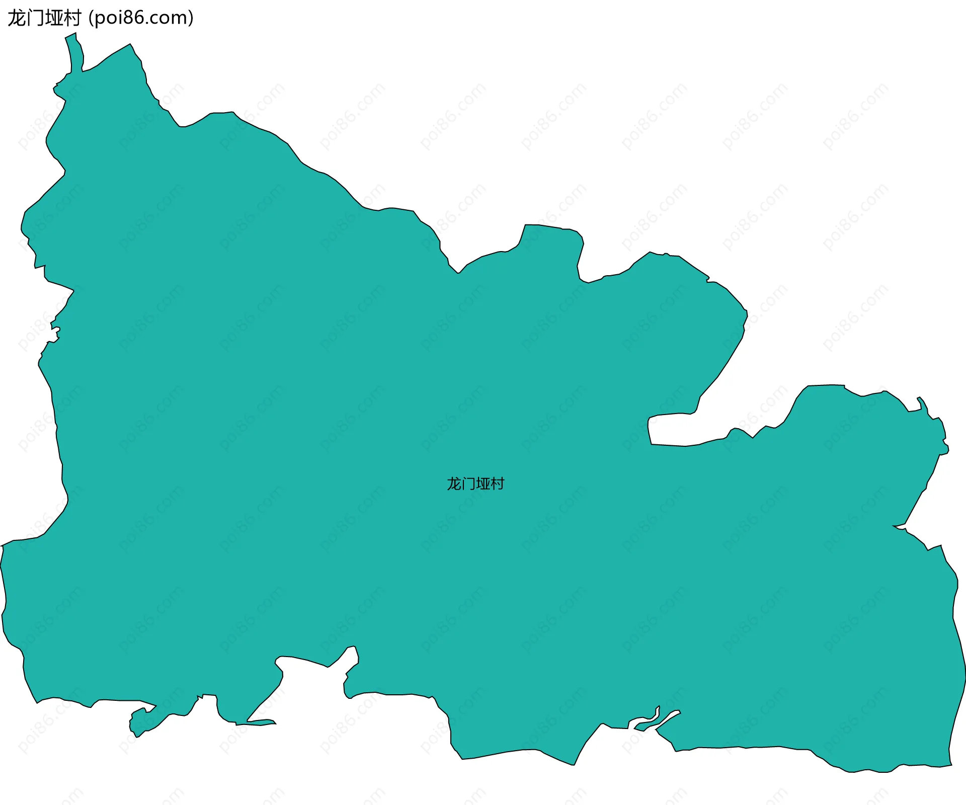 龙门垭村边界地图