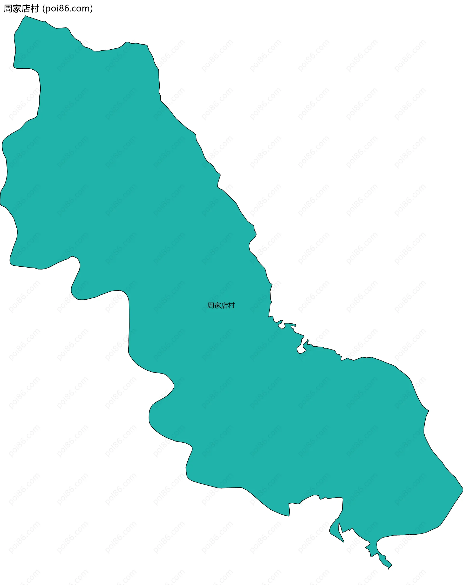 周家店村边界地图