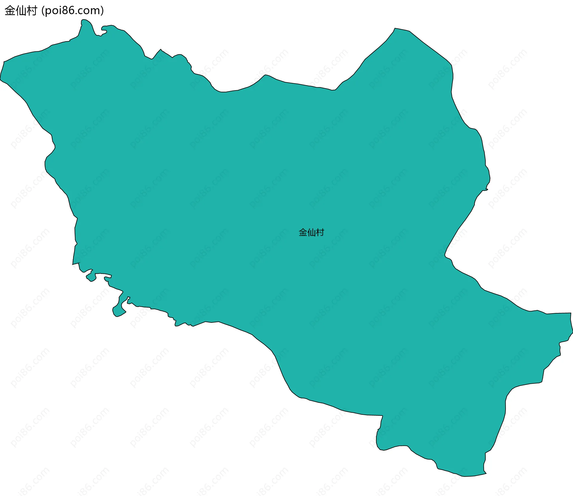 金仙村边界地图