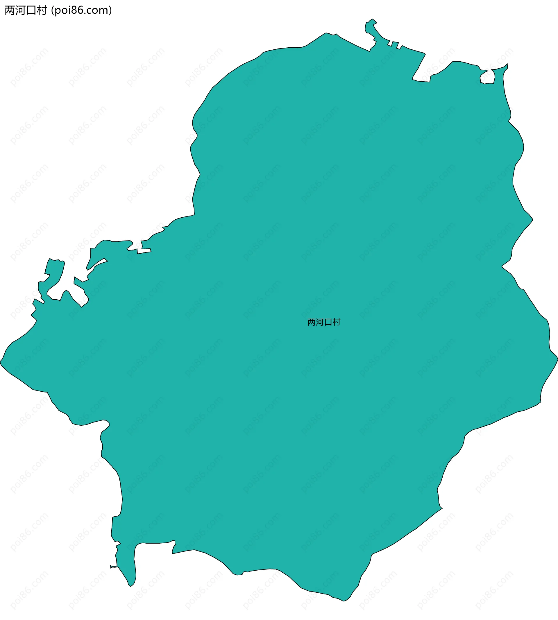 两河口村边界地图