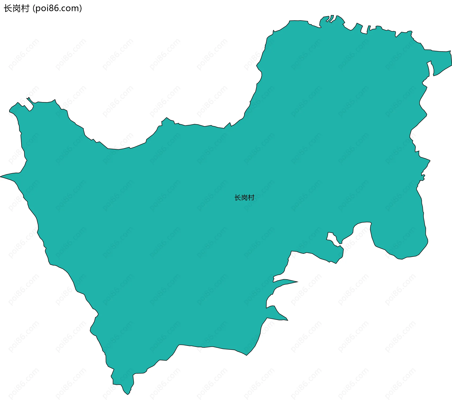 长岗村边界地图