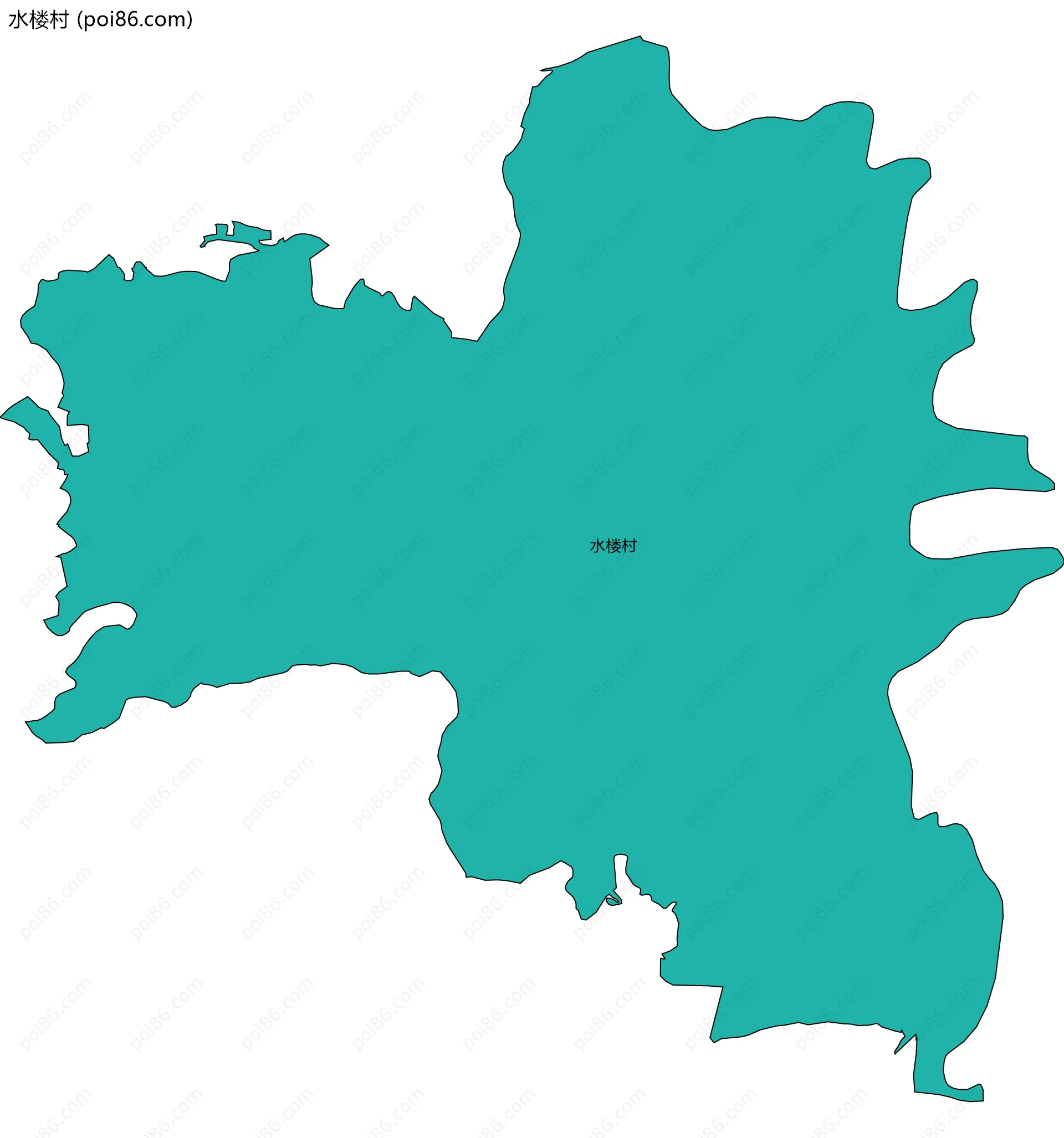 水楼村边界地图