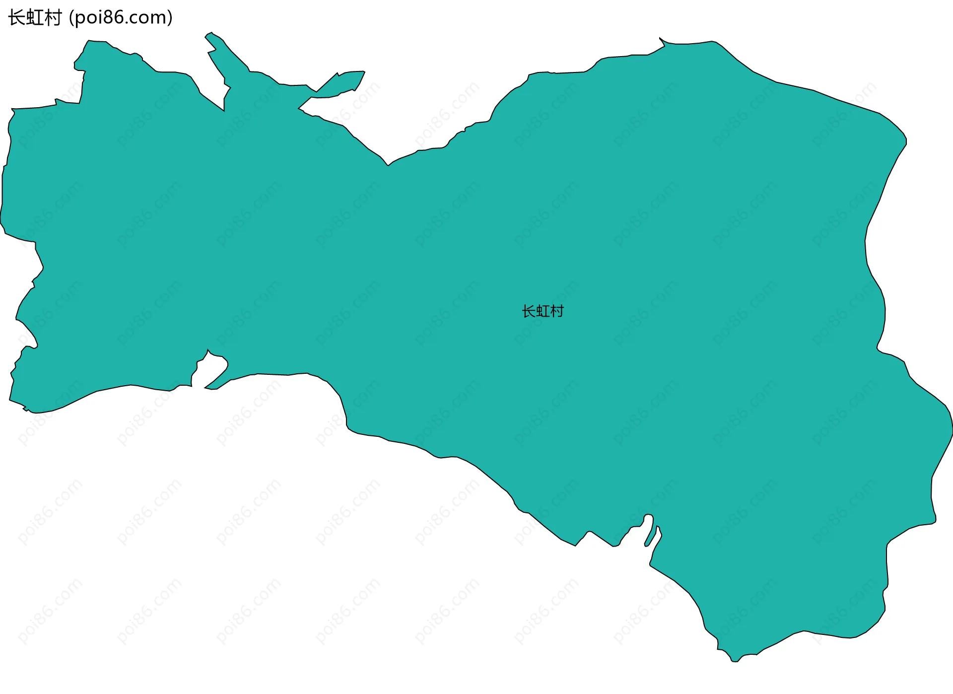 长虹村边界地图