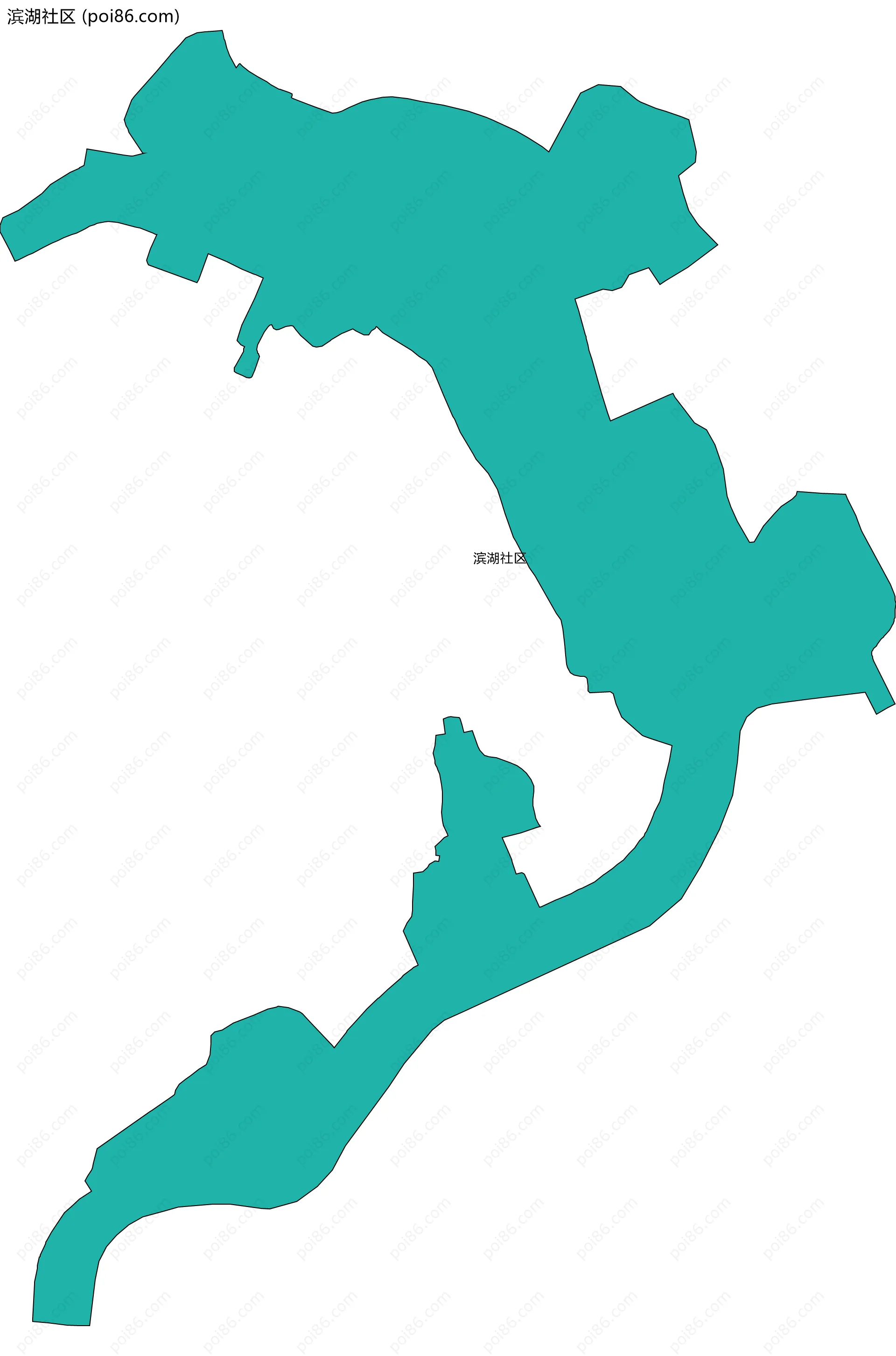 滨湖社区边界地图