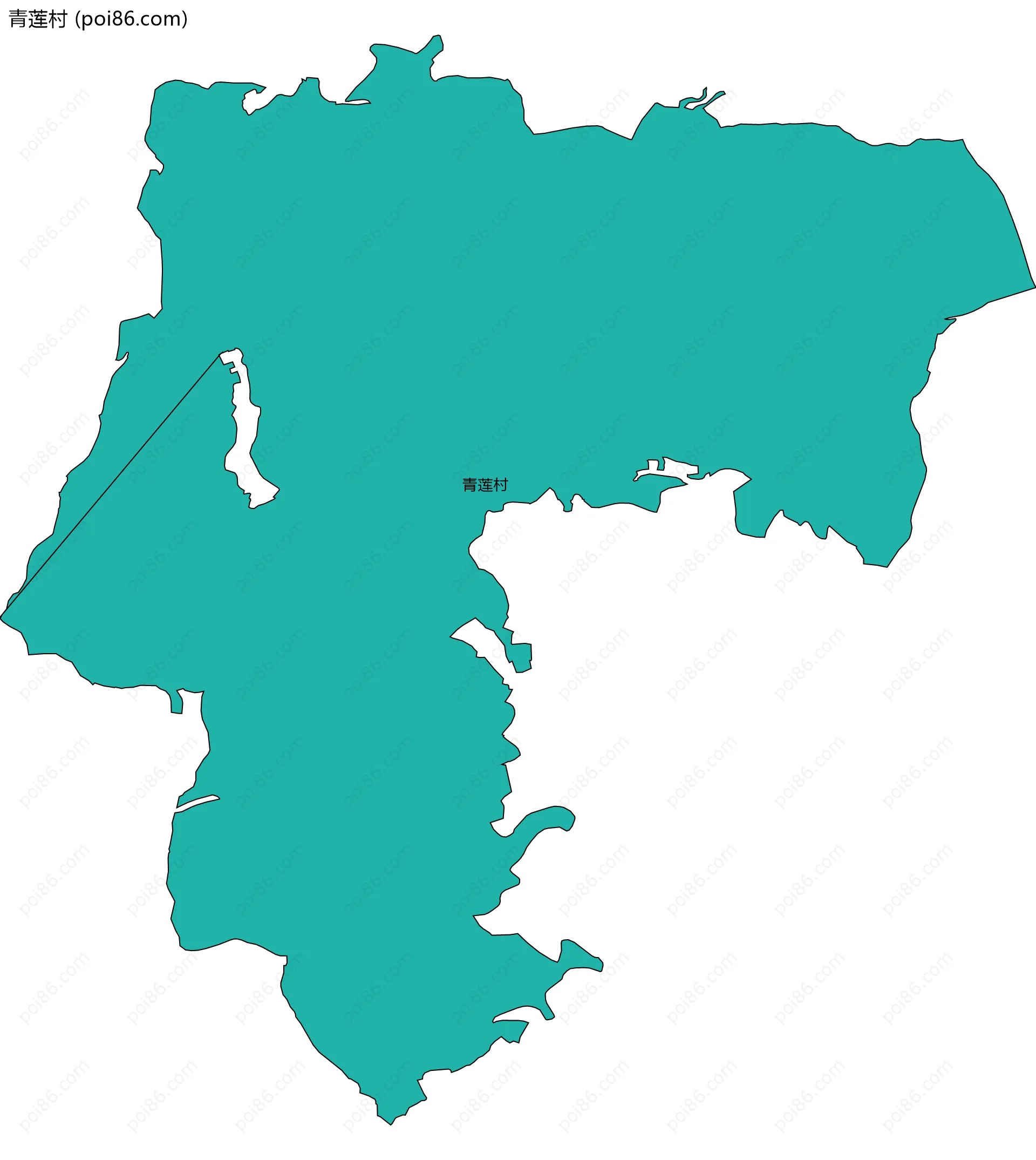 青莲村边界地图