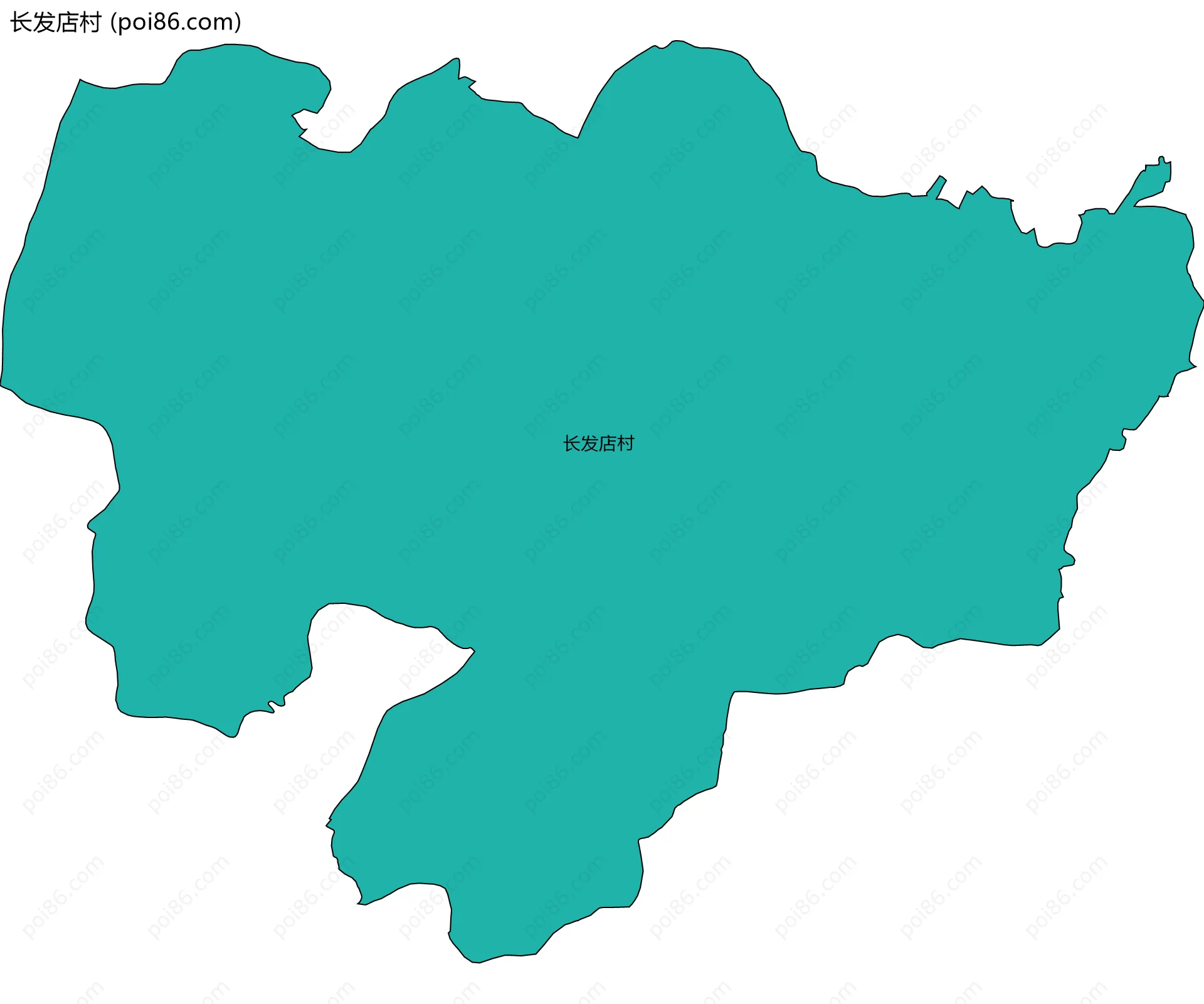 长发店村边界地图