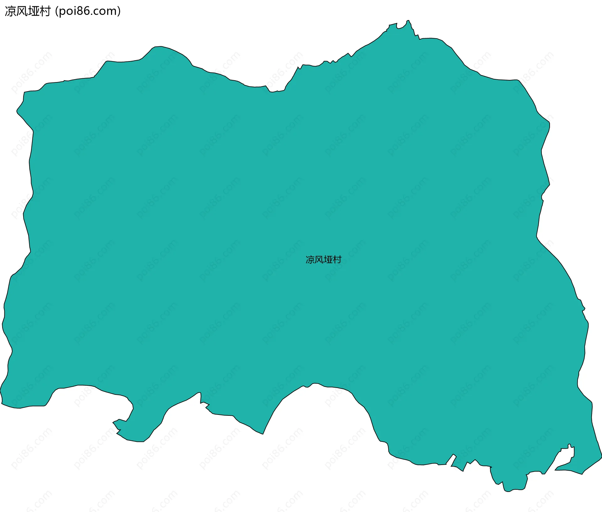 凉风垭村边界地图