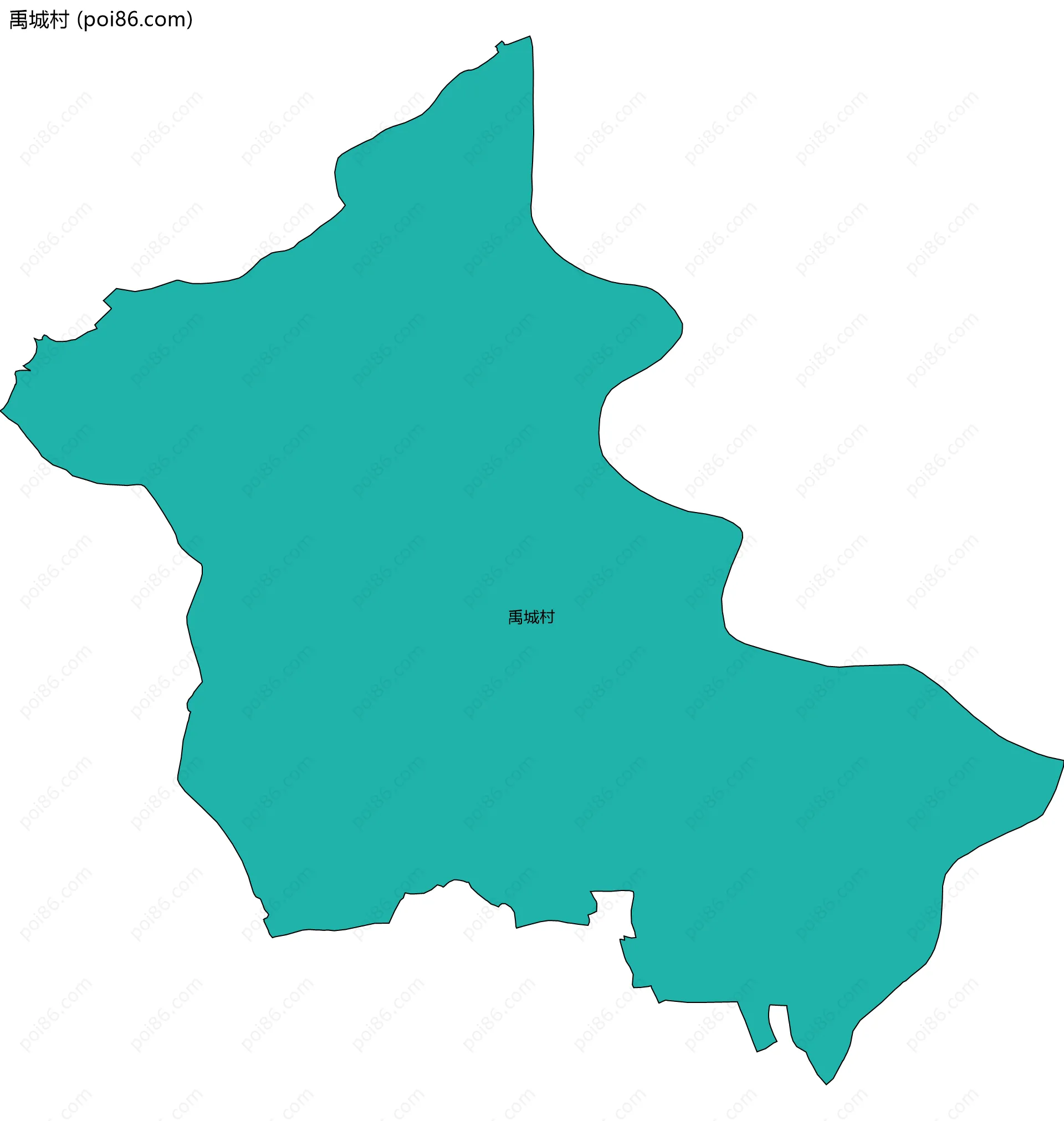 禹城村边界地图