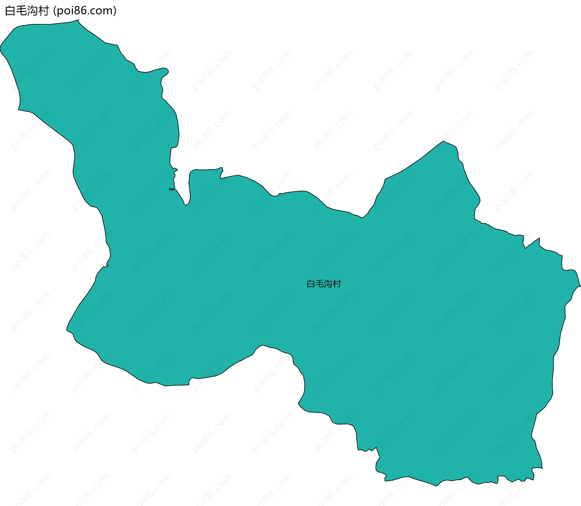 白毛沟村边界地图