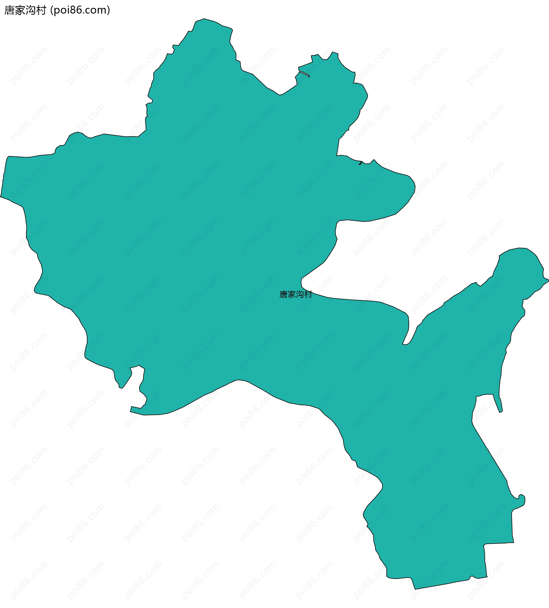 唐家沟村边界地图