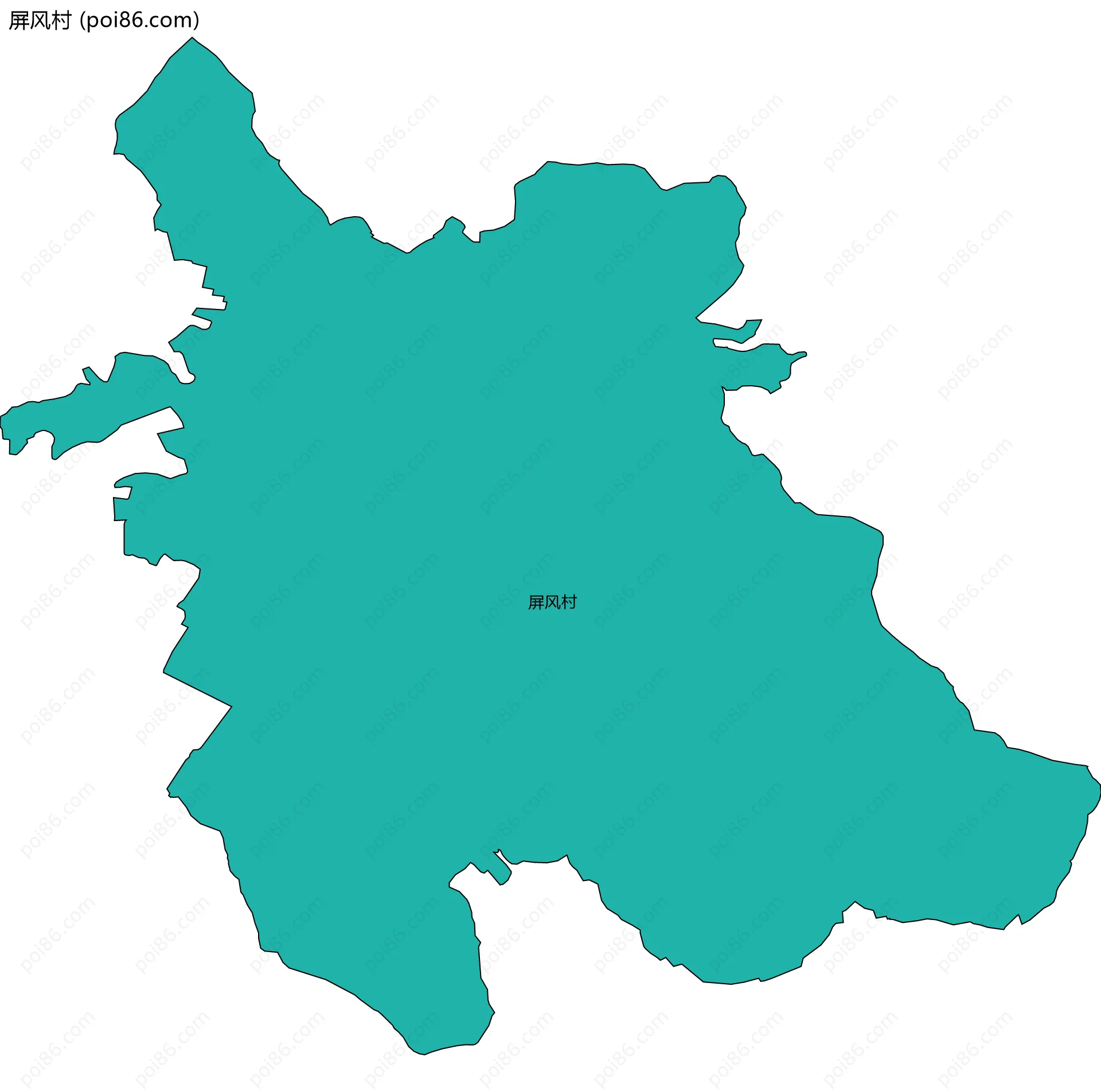 屏风村边界地图