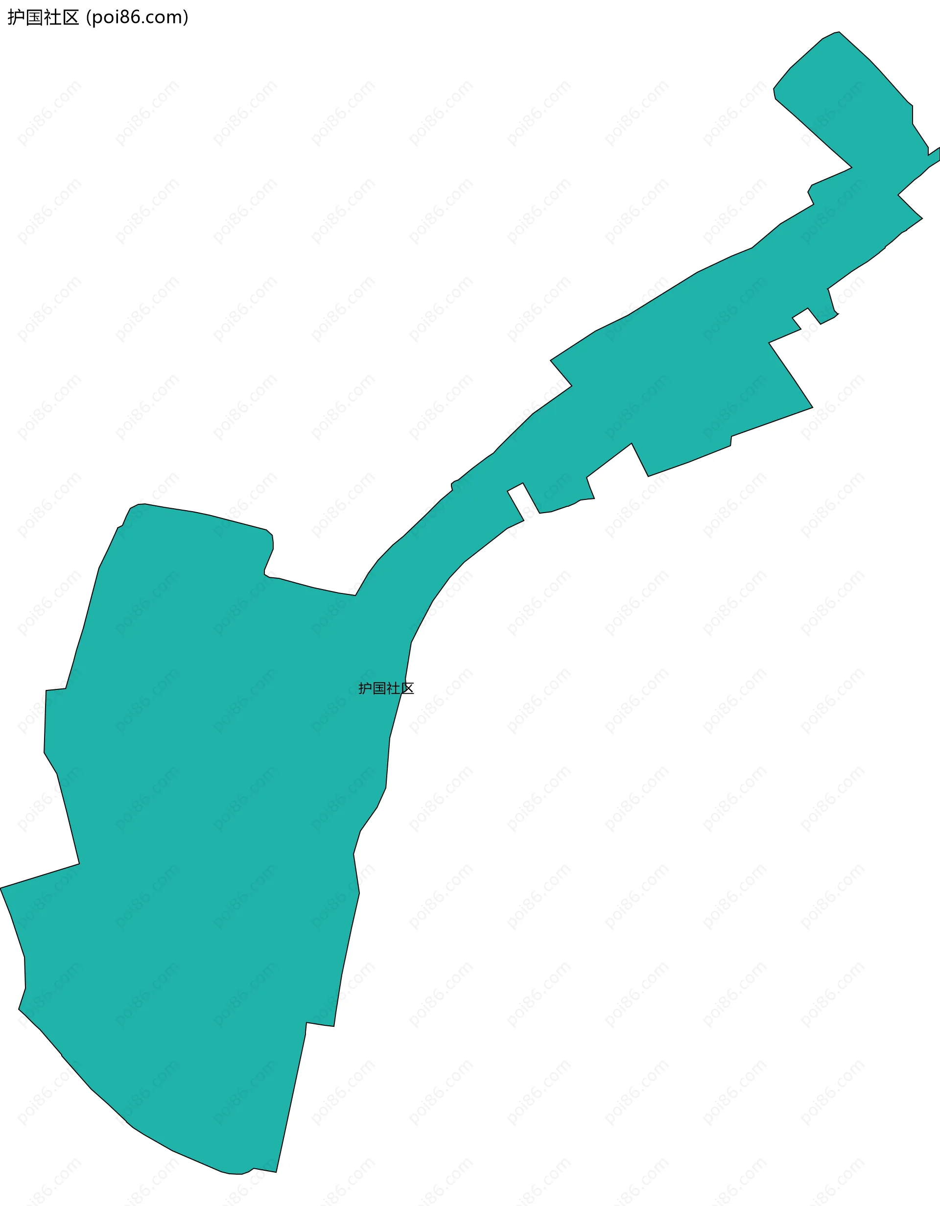 护国社区边界地图