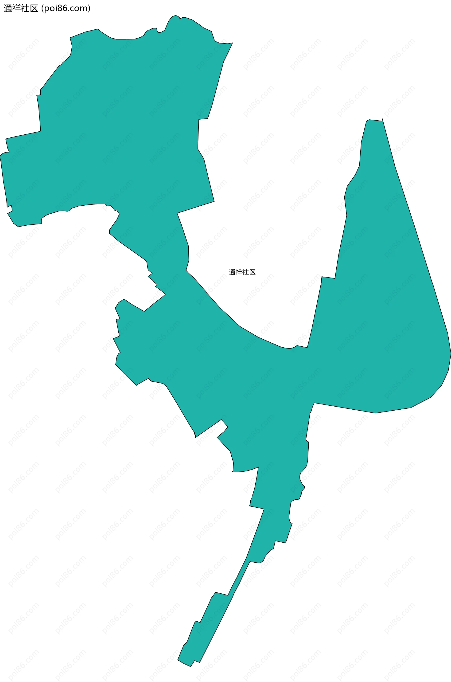 通祥社区边界地图