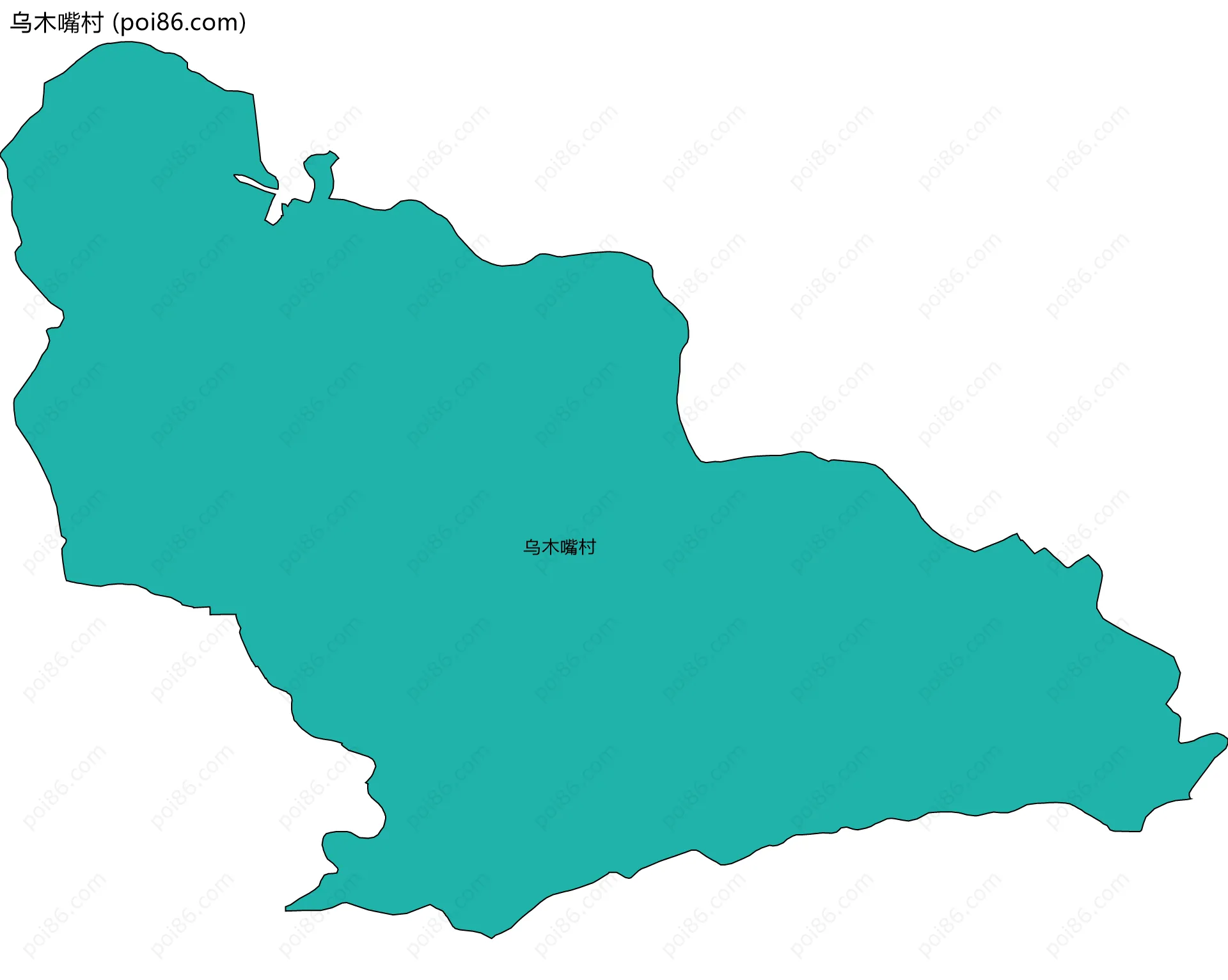 乌木嘴村边界地图