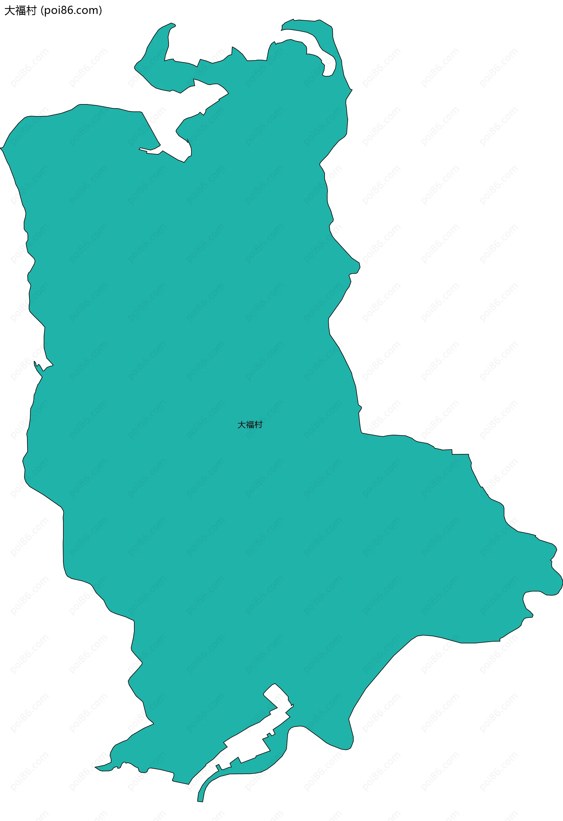 大福村边界地图