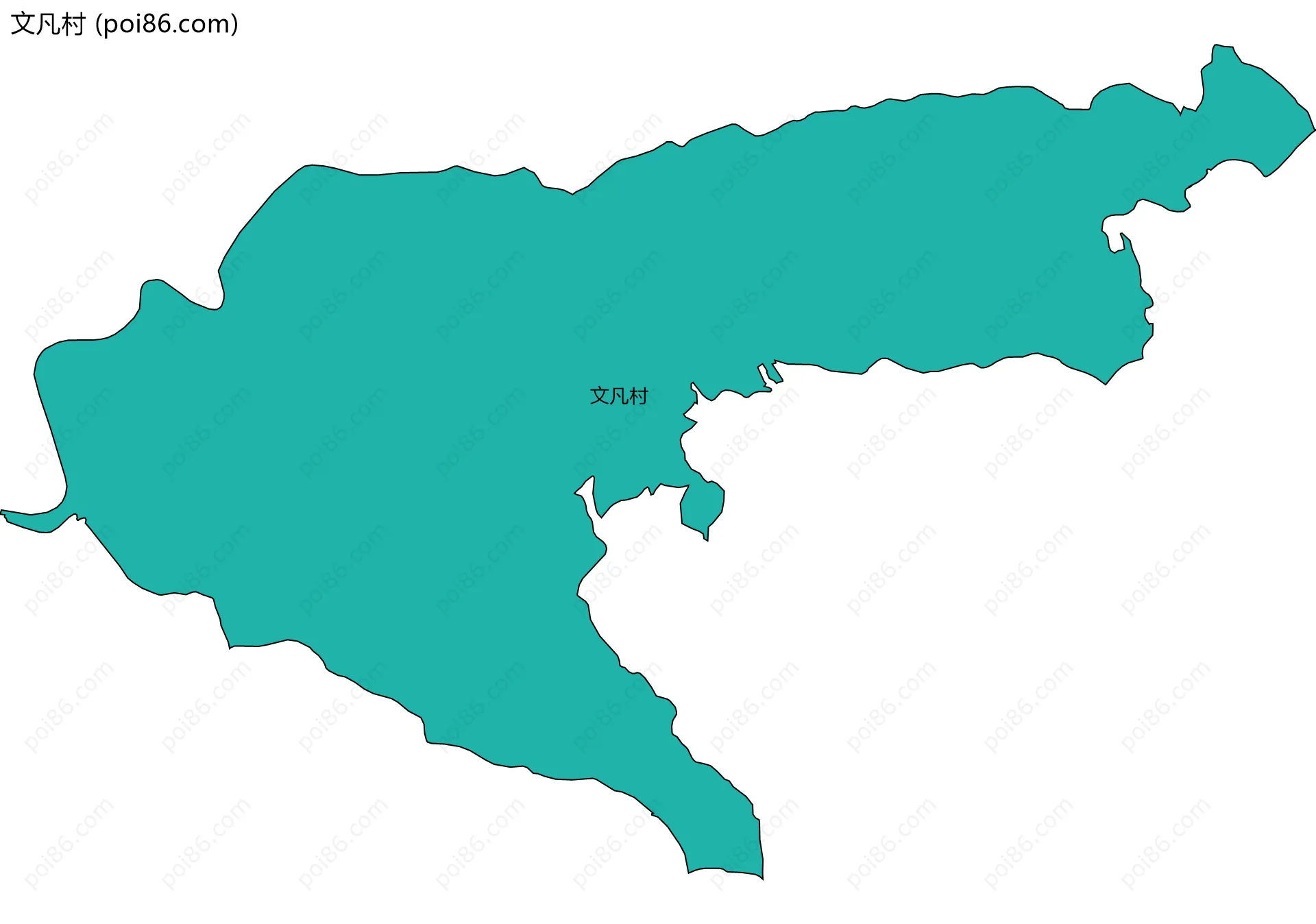 文凡村边界地图
