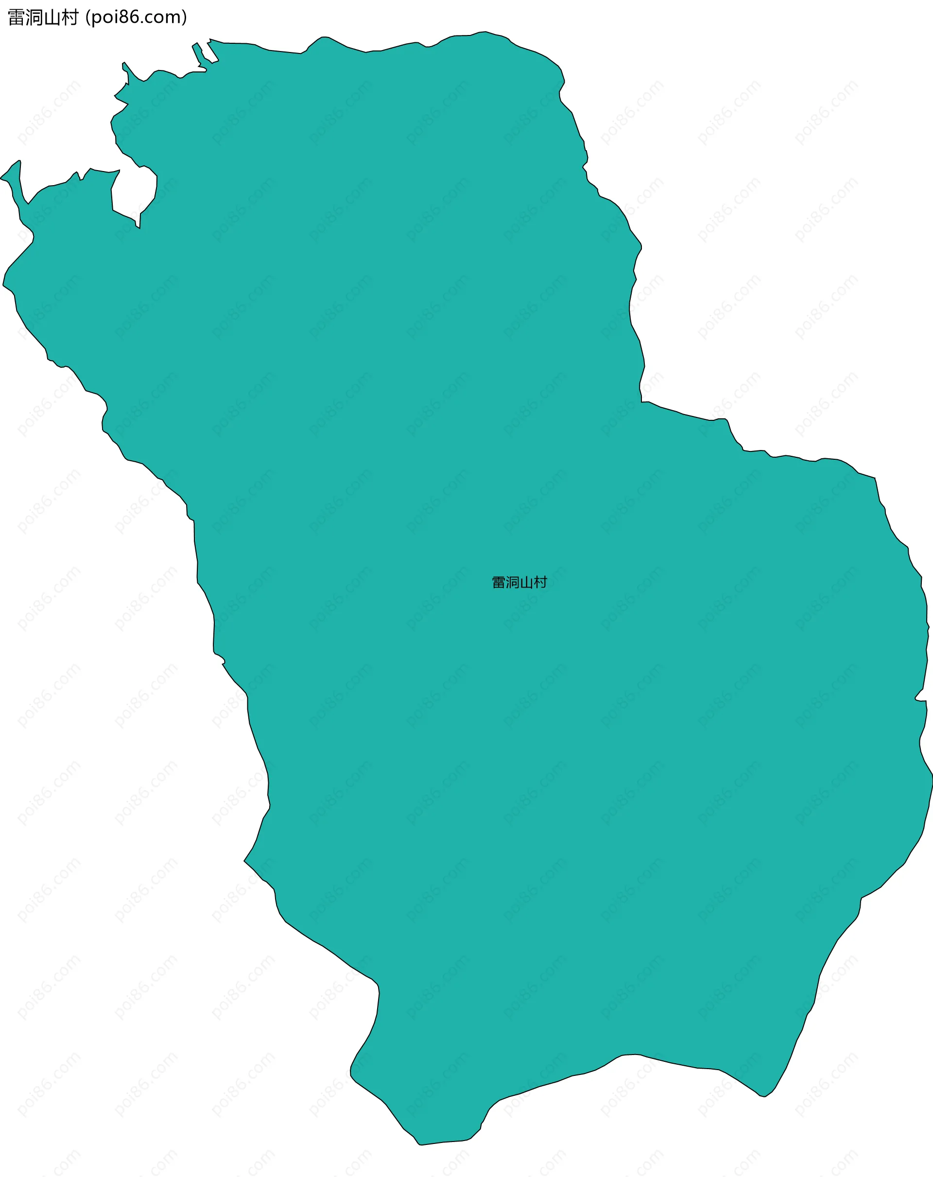 雷洞山村边界地图