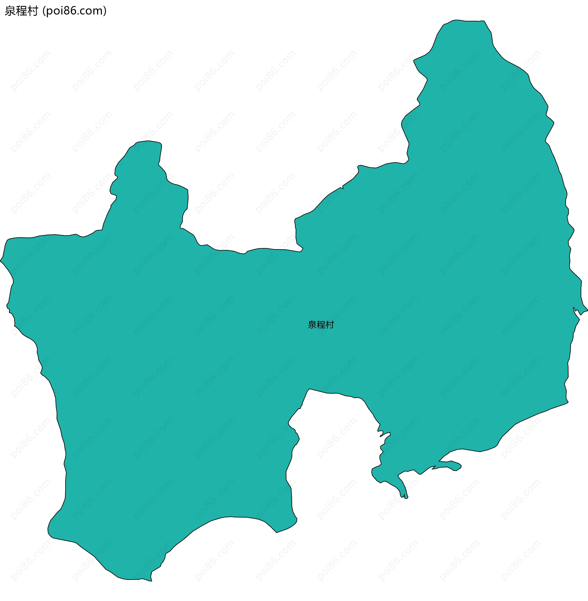 泉程村边界地图