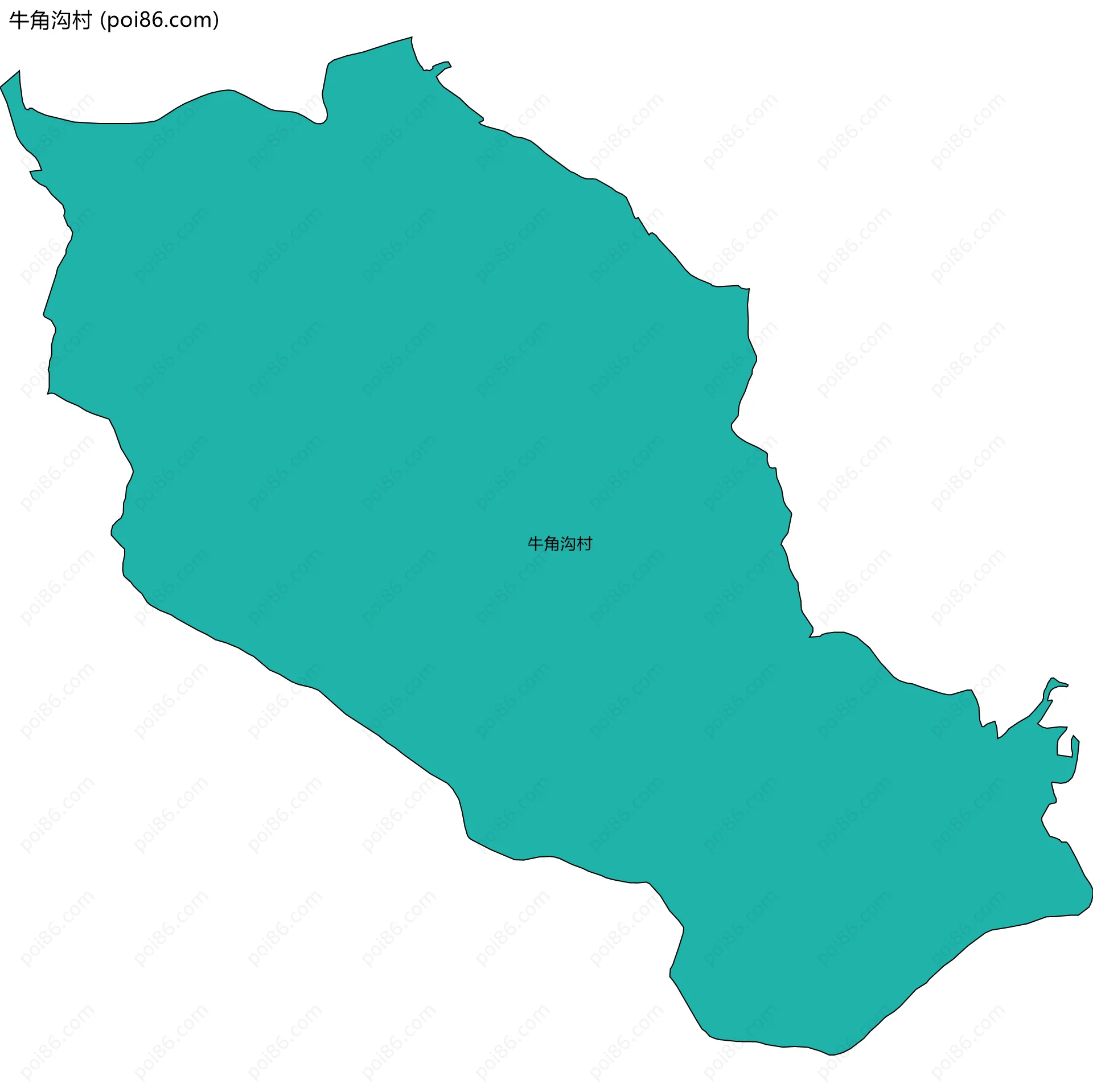 牛角沟村边界地图