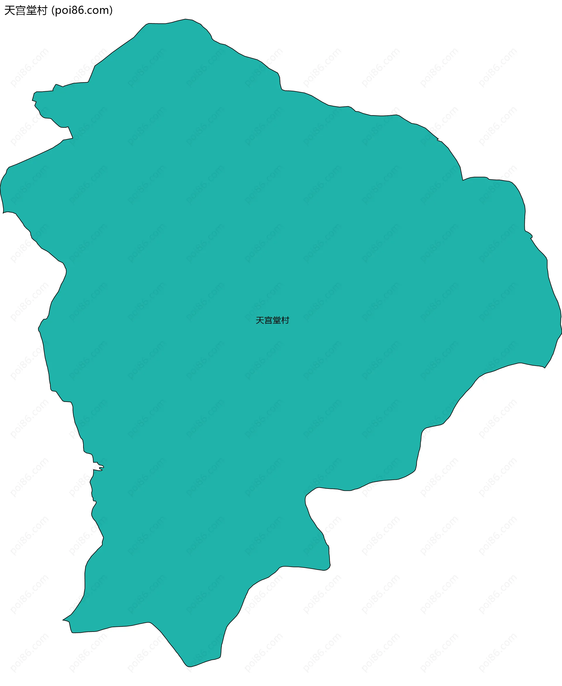 天宫堂村边界地图