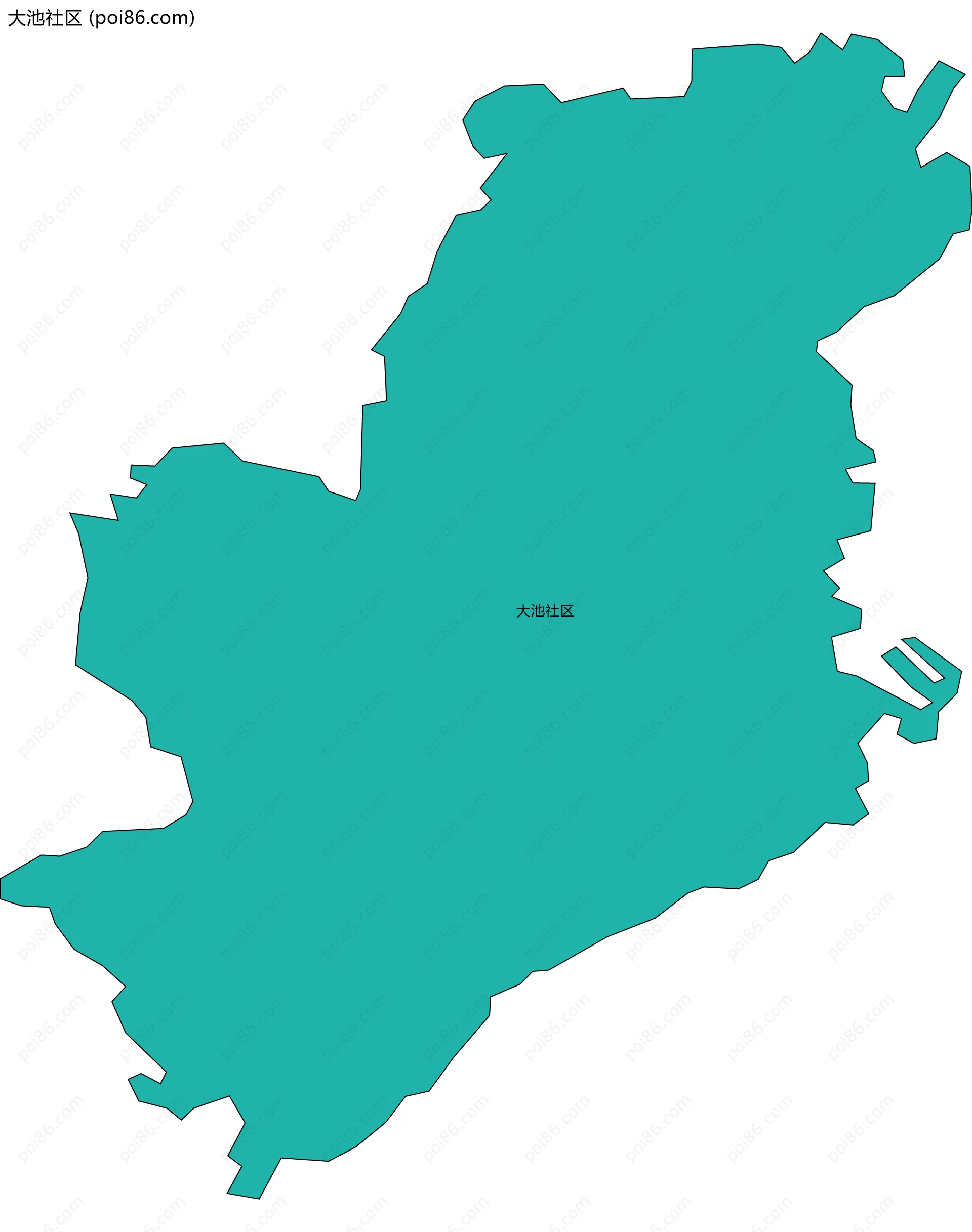 大池社区边界地图