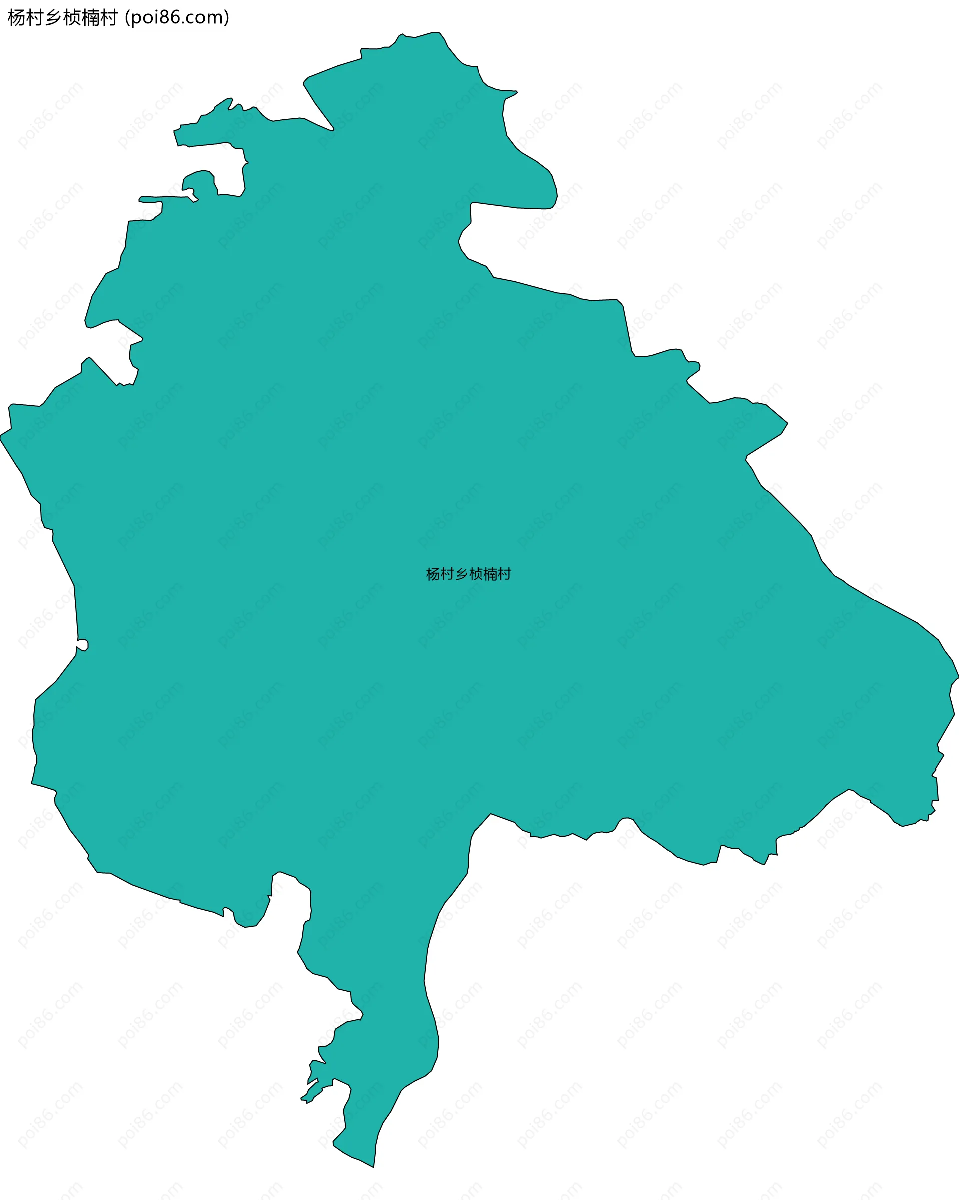 杨村乡桢楠村边界地图