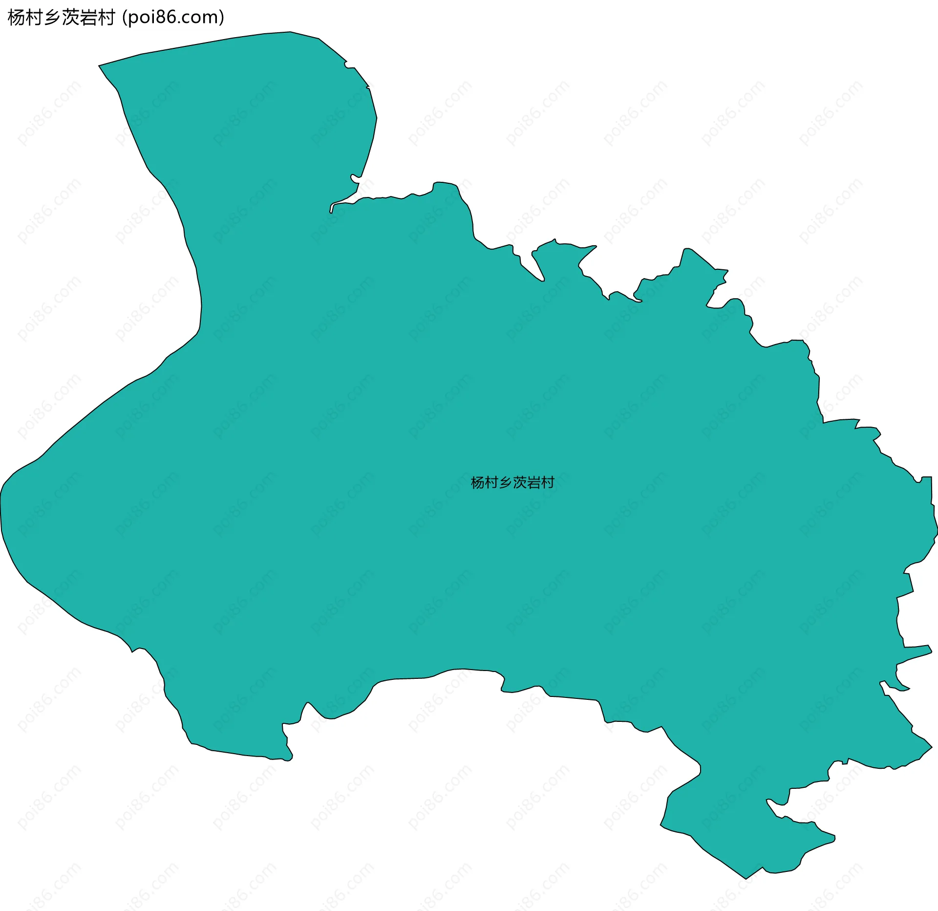 杨村乡茨岩村边界地图
