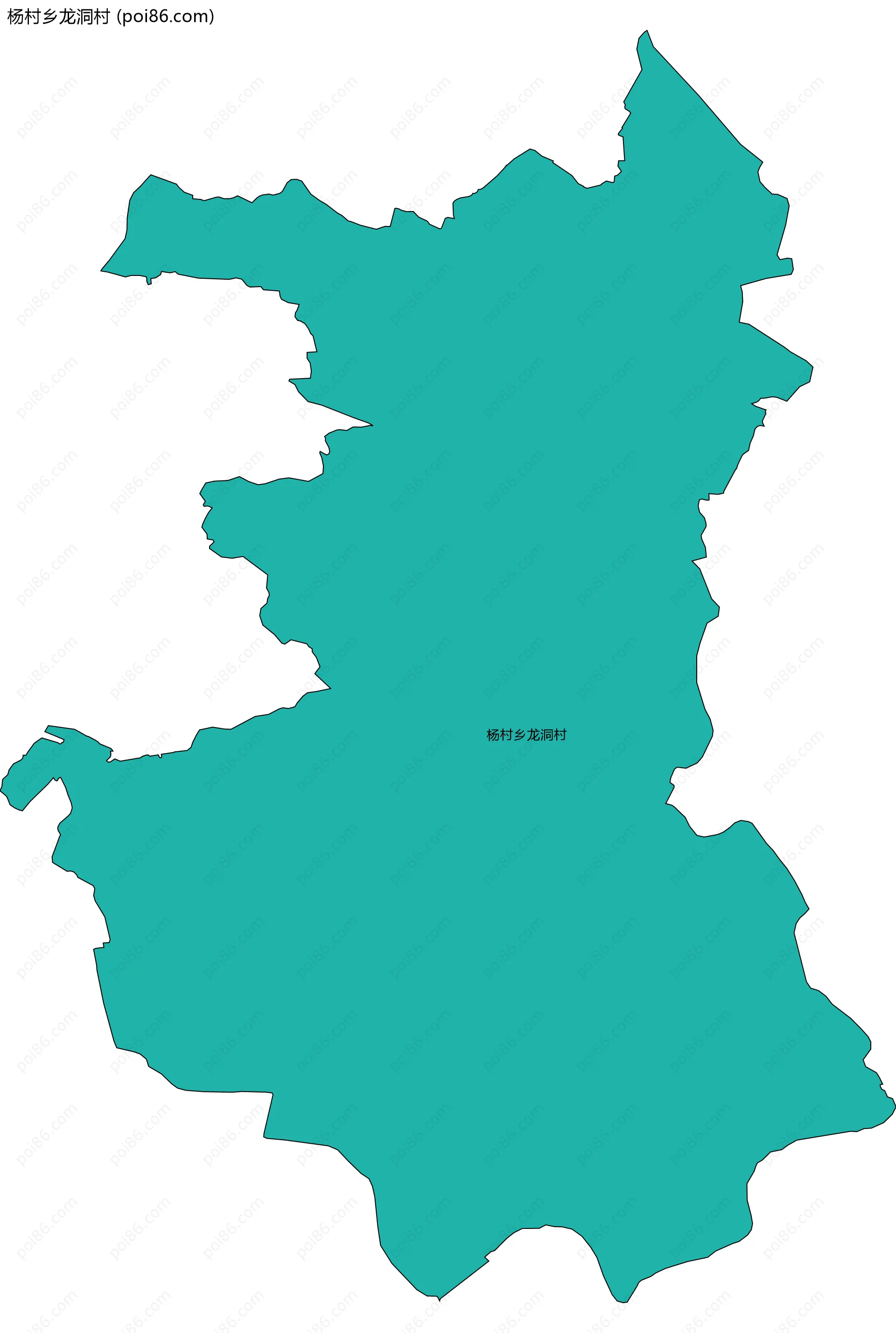 杨村乡龙洞村边界地图