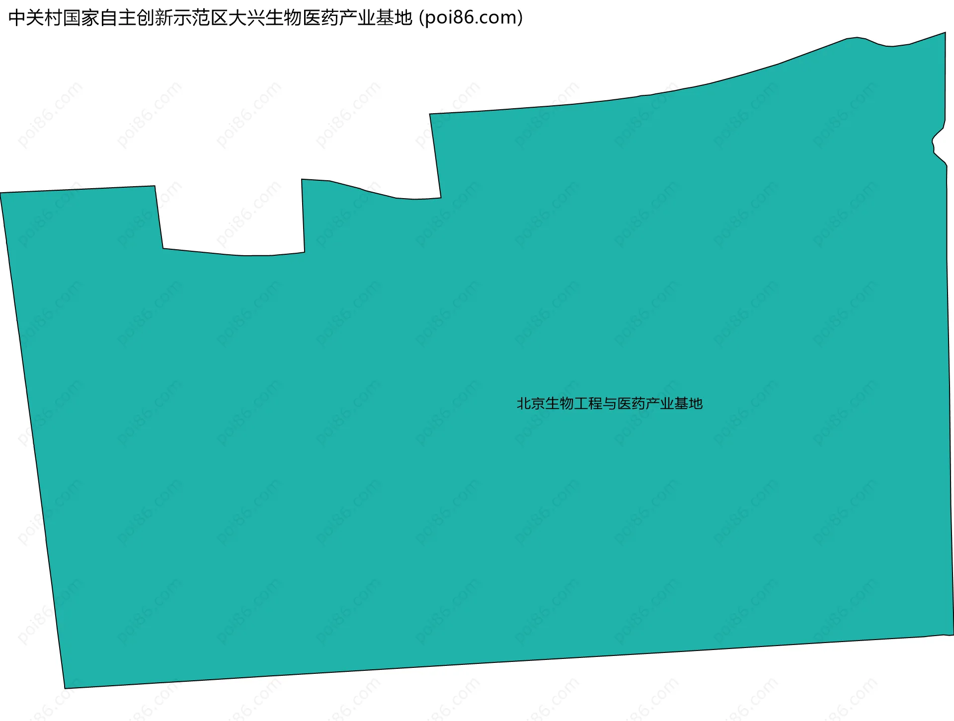 中关村国家自主创新示范区大兴生物医药产业基地边界地图(五级行政区划)