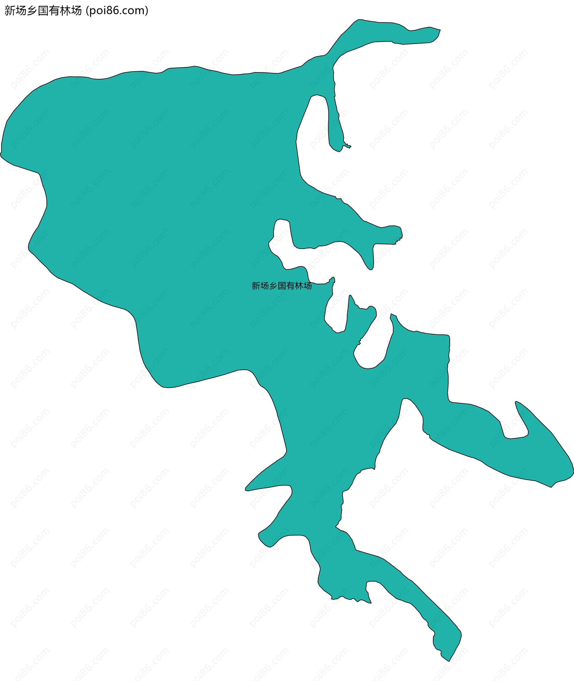 新场乡国有林场边界地图