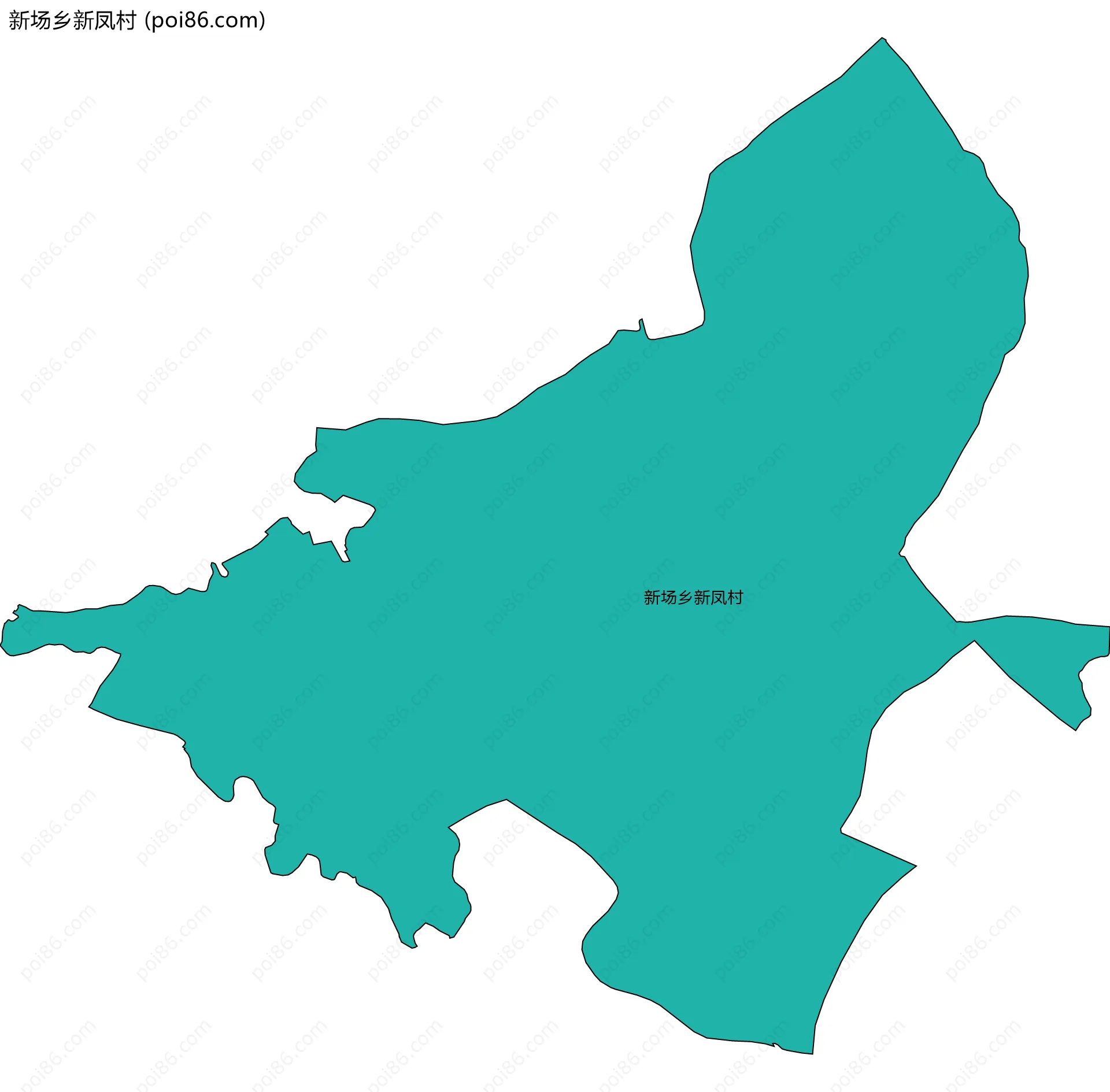 新场乡新凤村边界地图