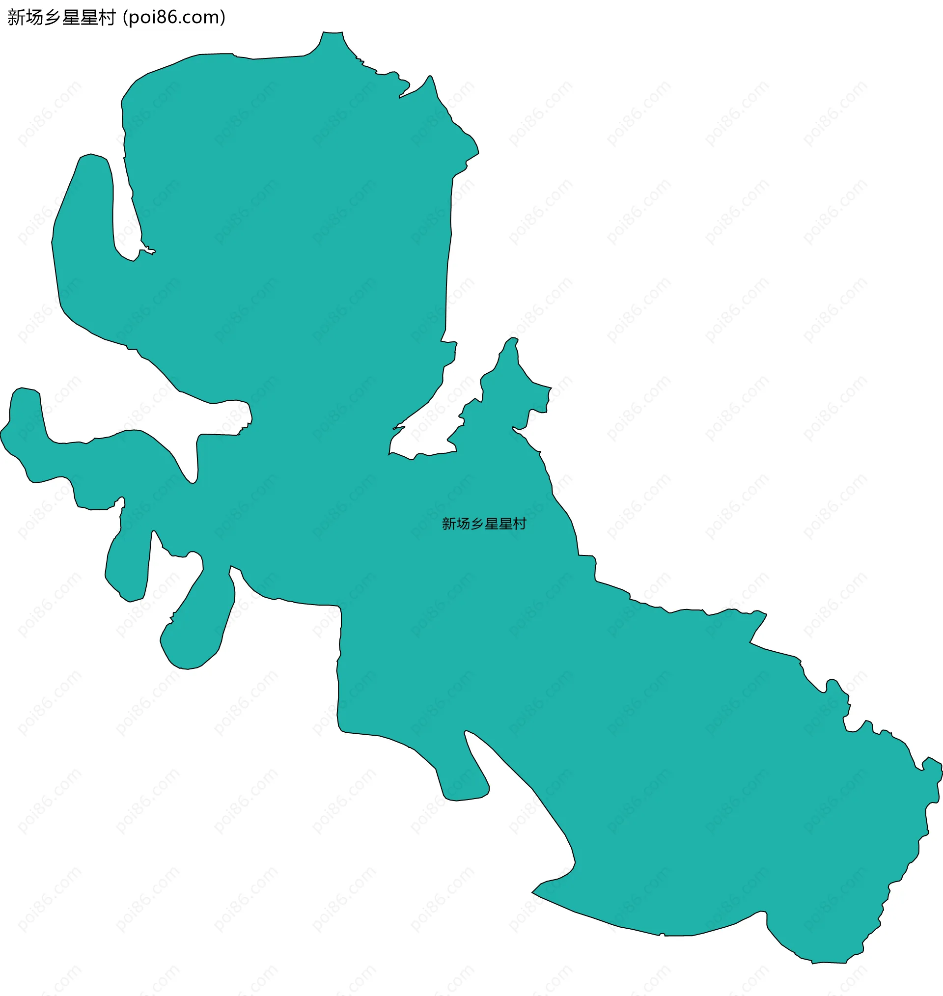 新场乡星星村边界地图