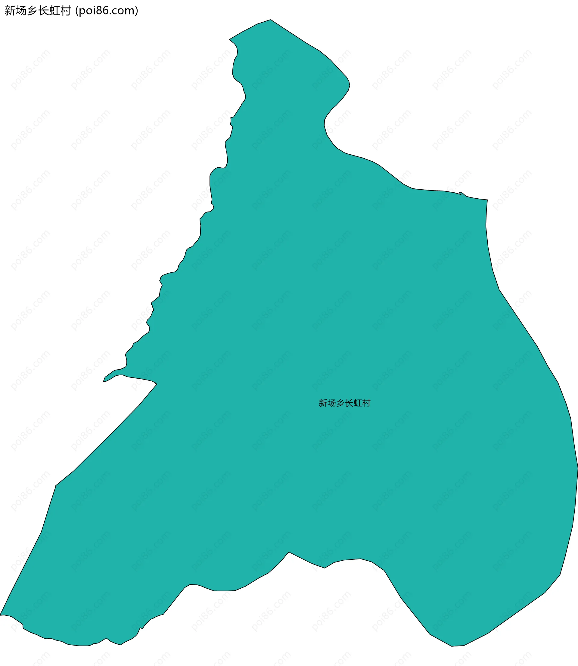 新场乡长虹村边界地图