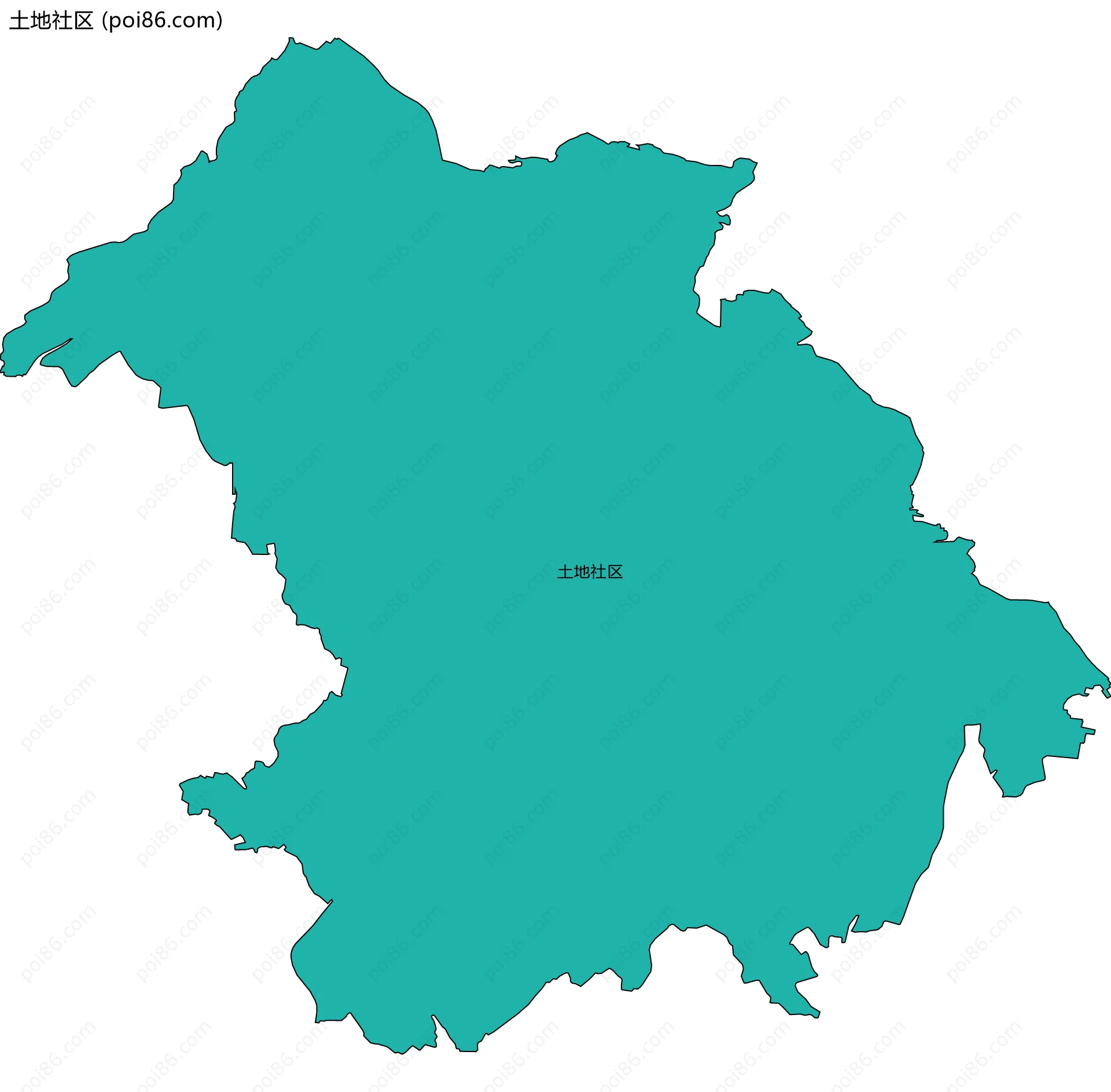 土地社区边界地图