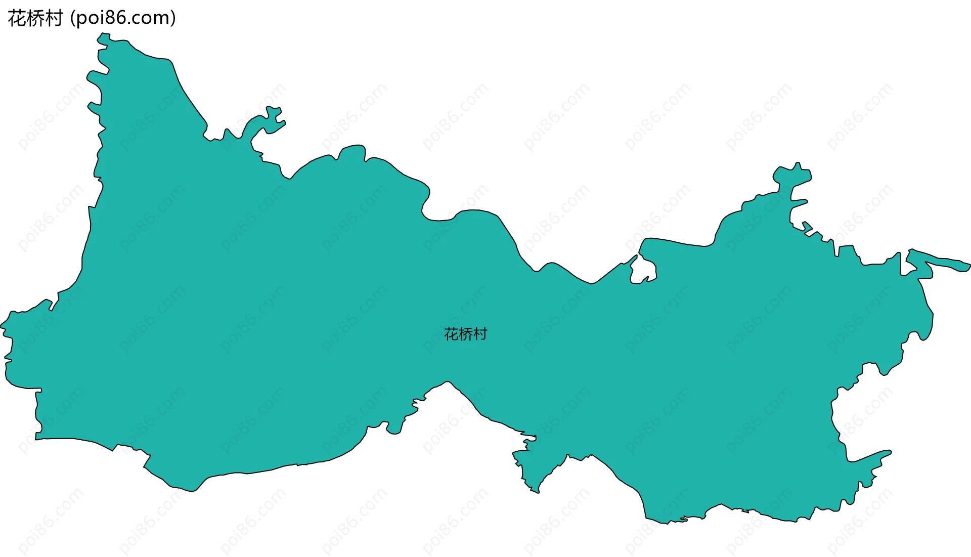 花桥村边界地图